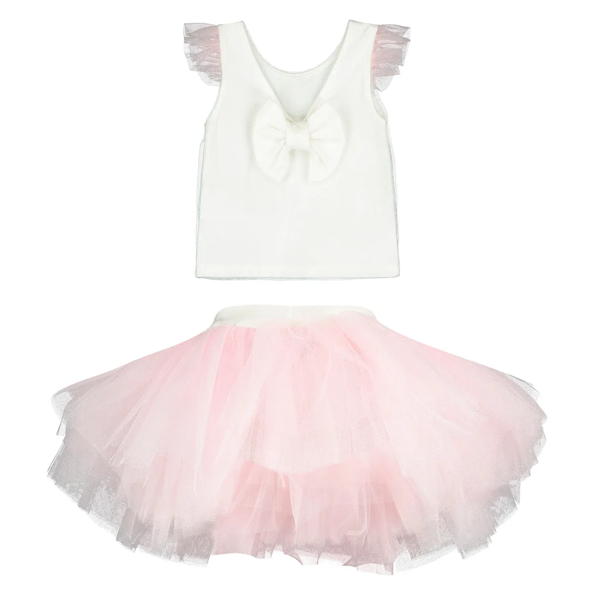 Girl Top and Tutu Skort 2 Pieces Set