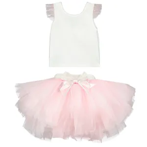 Girl Top and Tutu Skort 2 Pieces Set