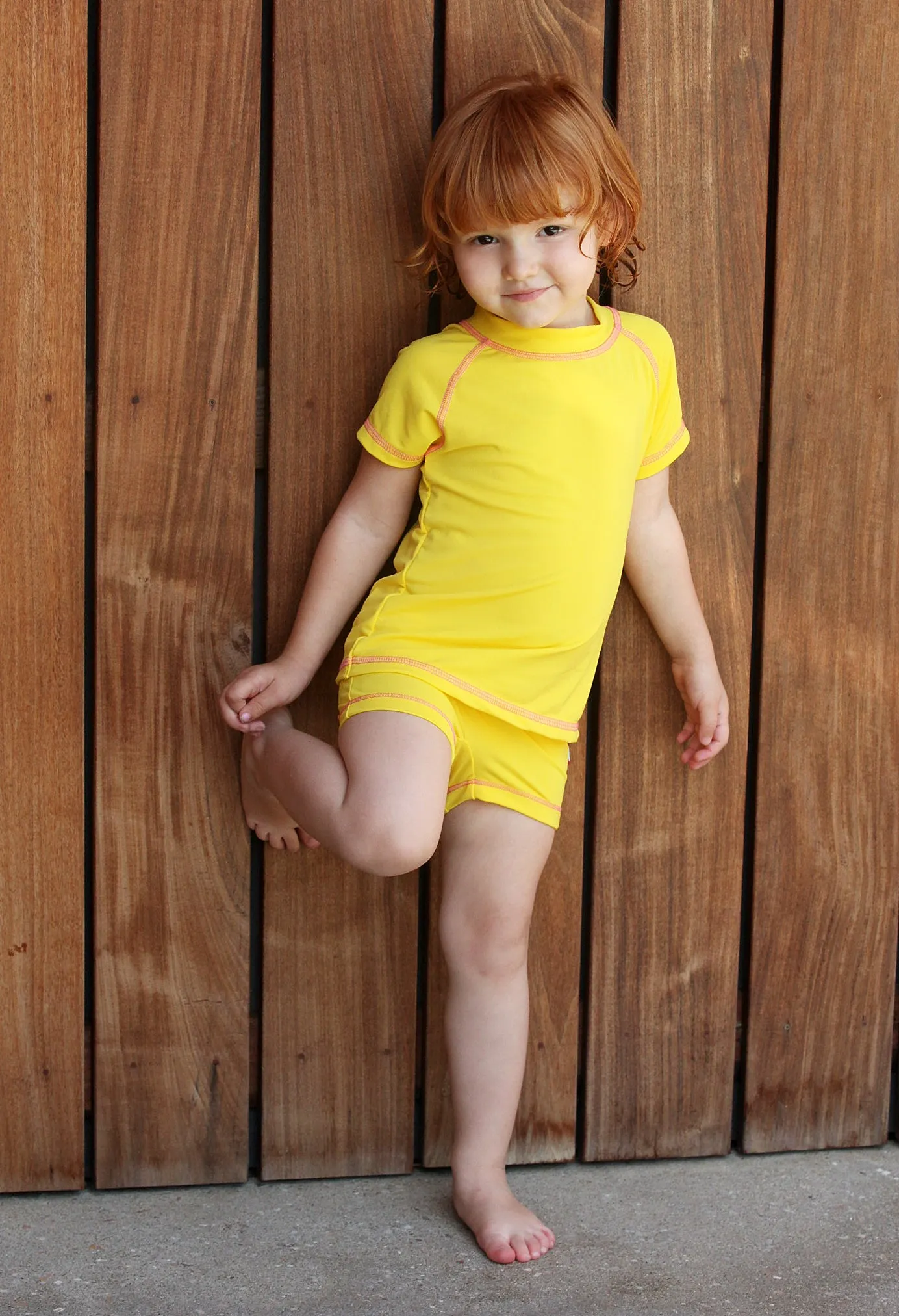Girls UPF 50  Swim Boy Shorts  | Hot Pink