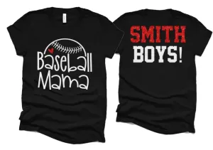 Glitter Baseball Shirt | Baseball Mom Shirt | Baseball Shirts | Custom Baseball Mom Shirts | Customize Colors