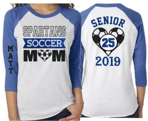 Glitter Soccer Mom Shirt | Senior Soccer Mom Shirt | Senior Shirt | Customize Team & Colors
