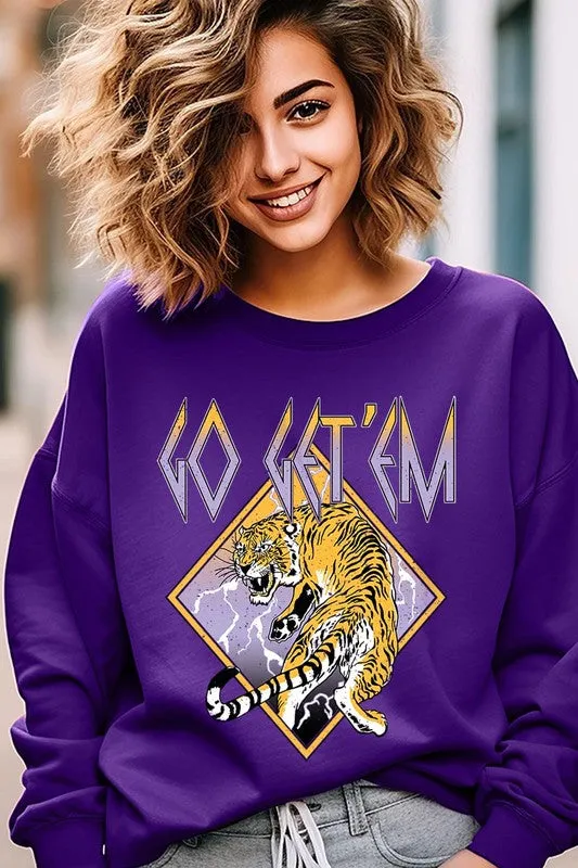 Go Get'em Tiger Graphic Fleece Sweatshirts