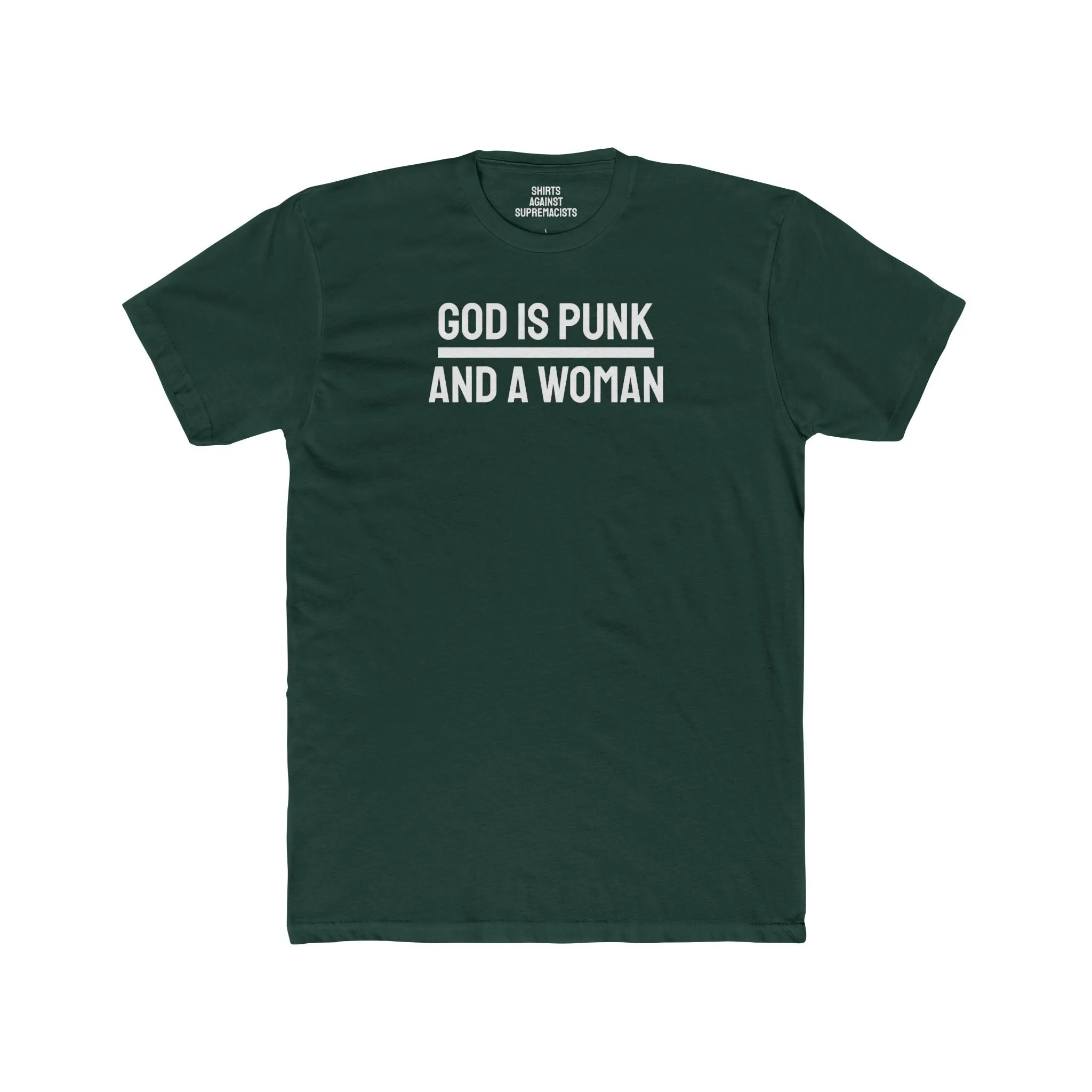 God Is Punk And A Woman - Unisex Cotton Crew Tee