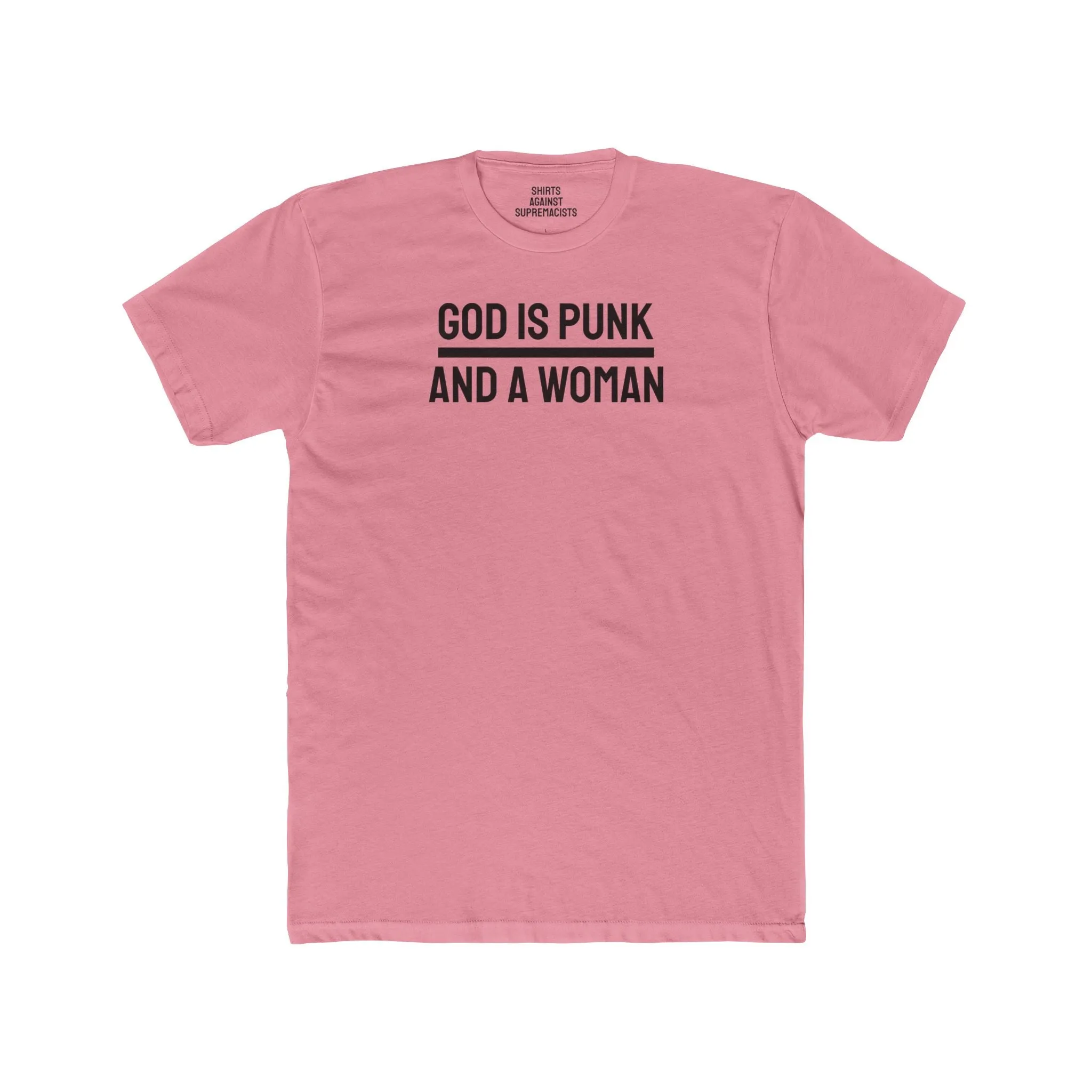 God Is Punk And A Woman - Unisex Cotton Crew Tee