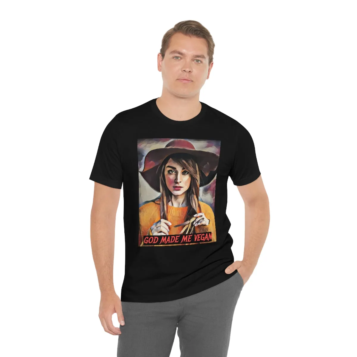 God made me Vegan Short Sleeve Tee