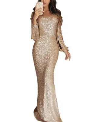 Gorgeous Sequined Mermaid Dress for Evening