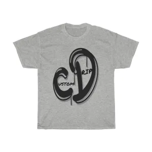 Grey & Black Custom Drip Unisex Heavy Cotton Tee