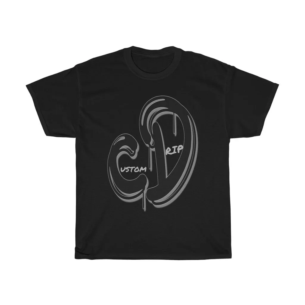Grey & Black Custom Drip Unisex Heavy Cotton Tee