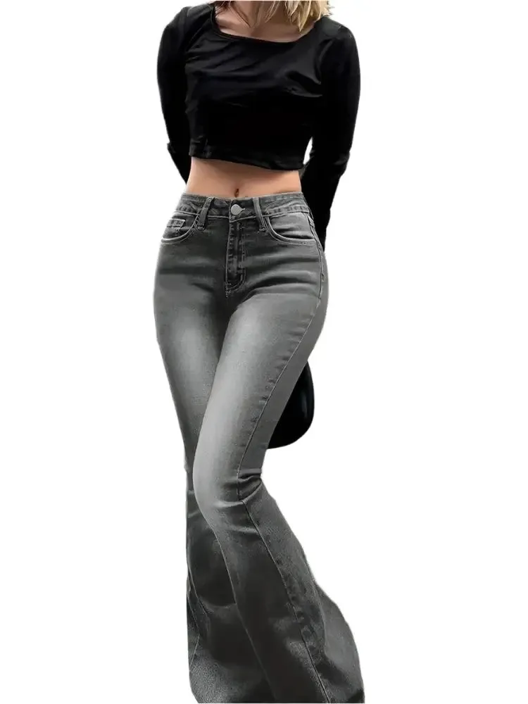 Grey Flare Jeans