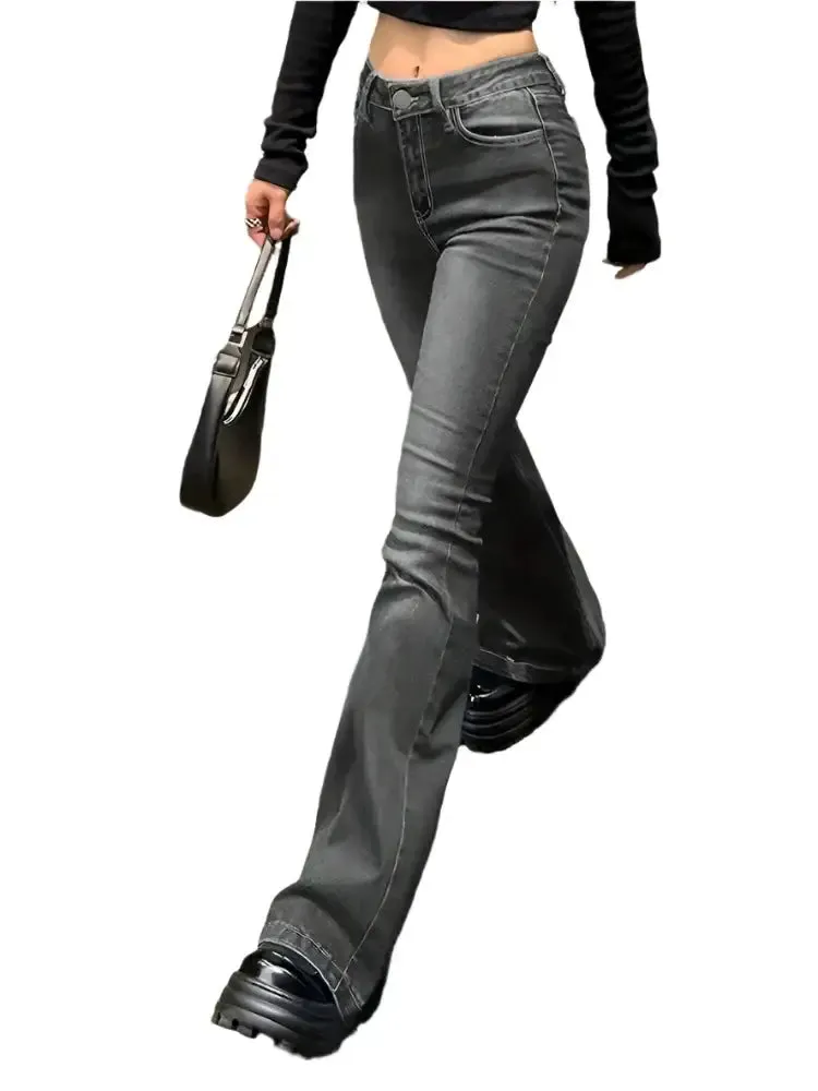 Grey Flare Jeans