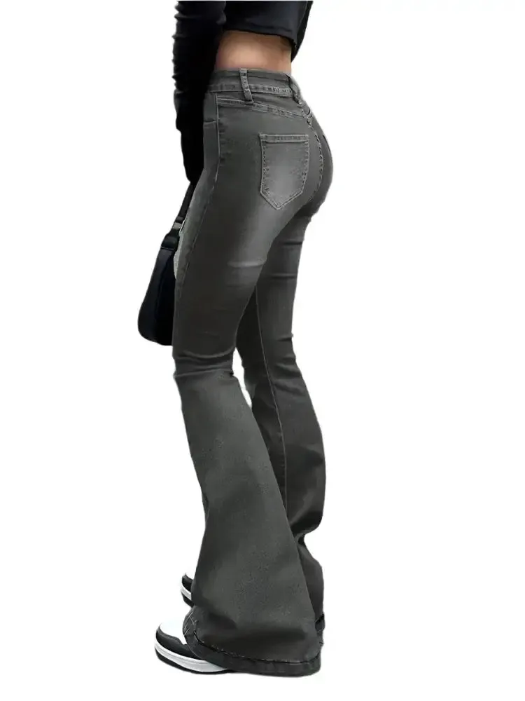 Grey Flare Jeans