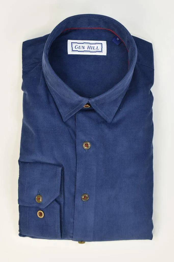 Gun Hill Mens Firth Cord Shirt - Blue