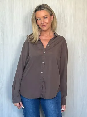 Hailey Chic Shirt - Chocolate