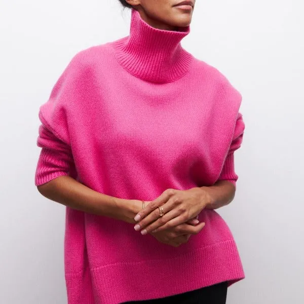 Hannal | Women Loose Turtleneck Winter Pullover | Warm