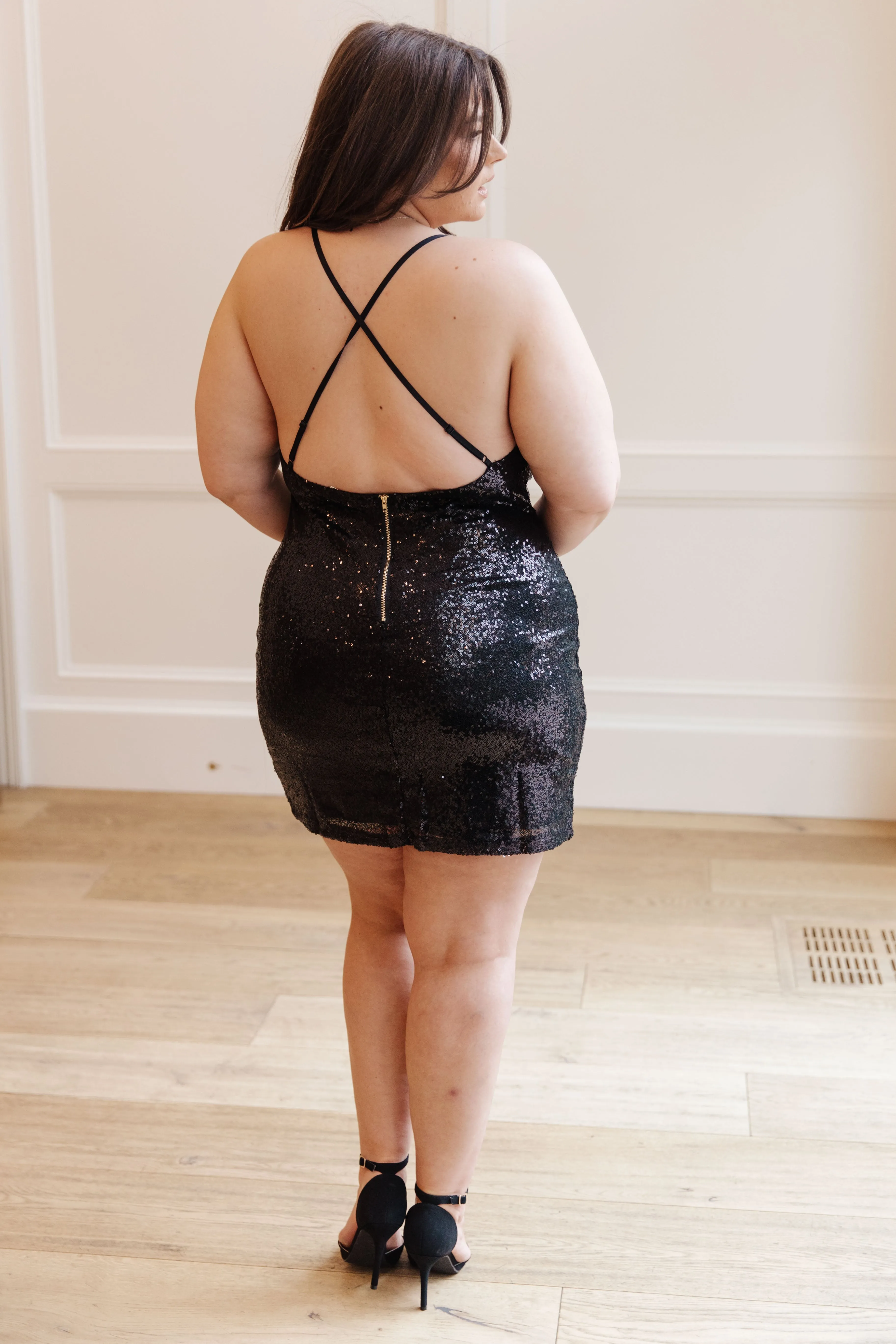 Hazel Blues® | Shining in Sequins Dress in Black