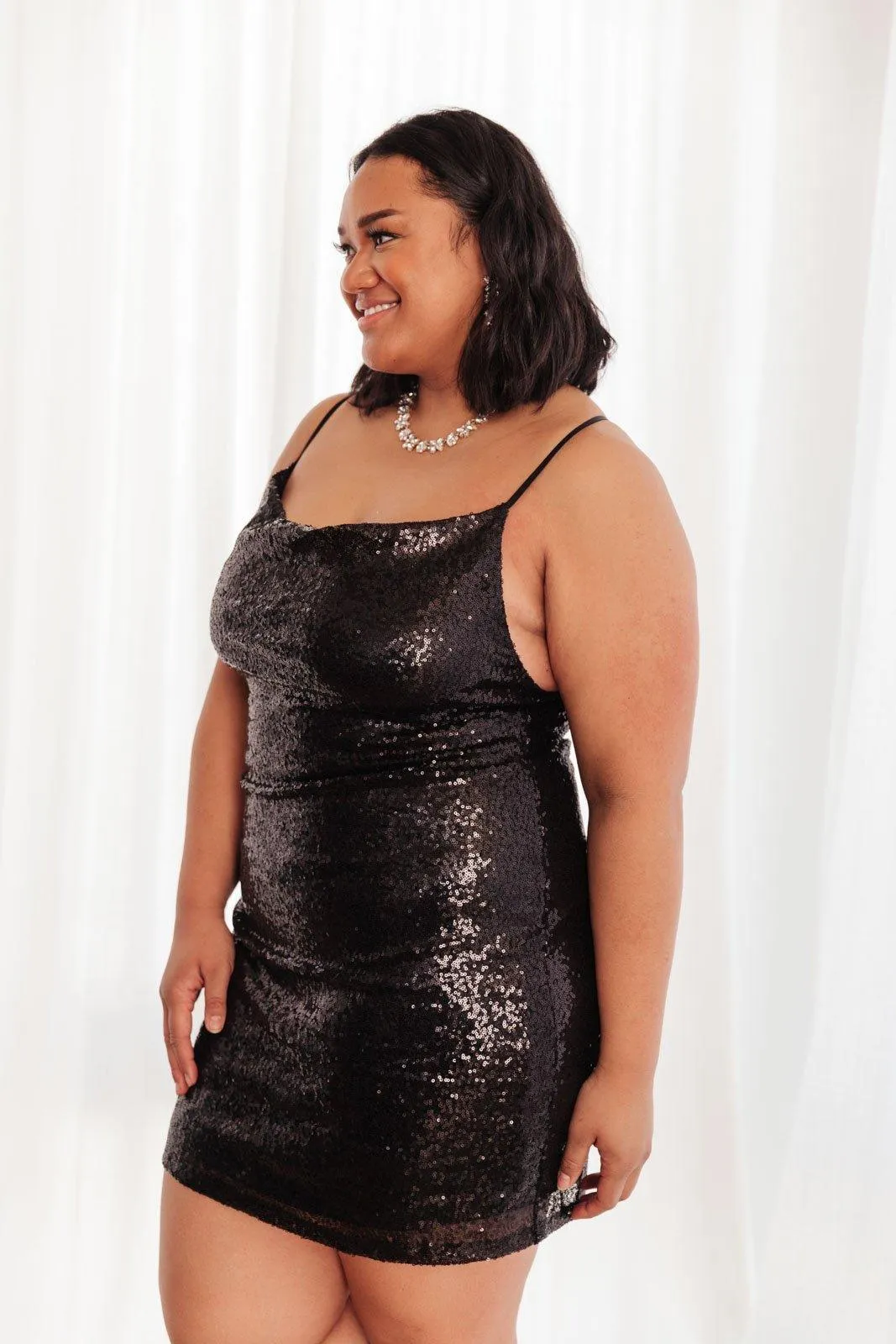 Hazel Blues® | Shining in Sequins Dress in Black