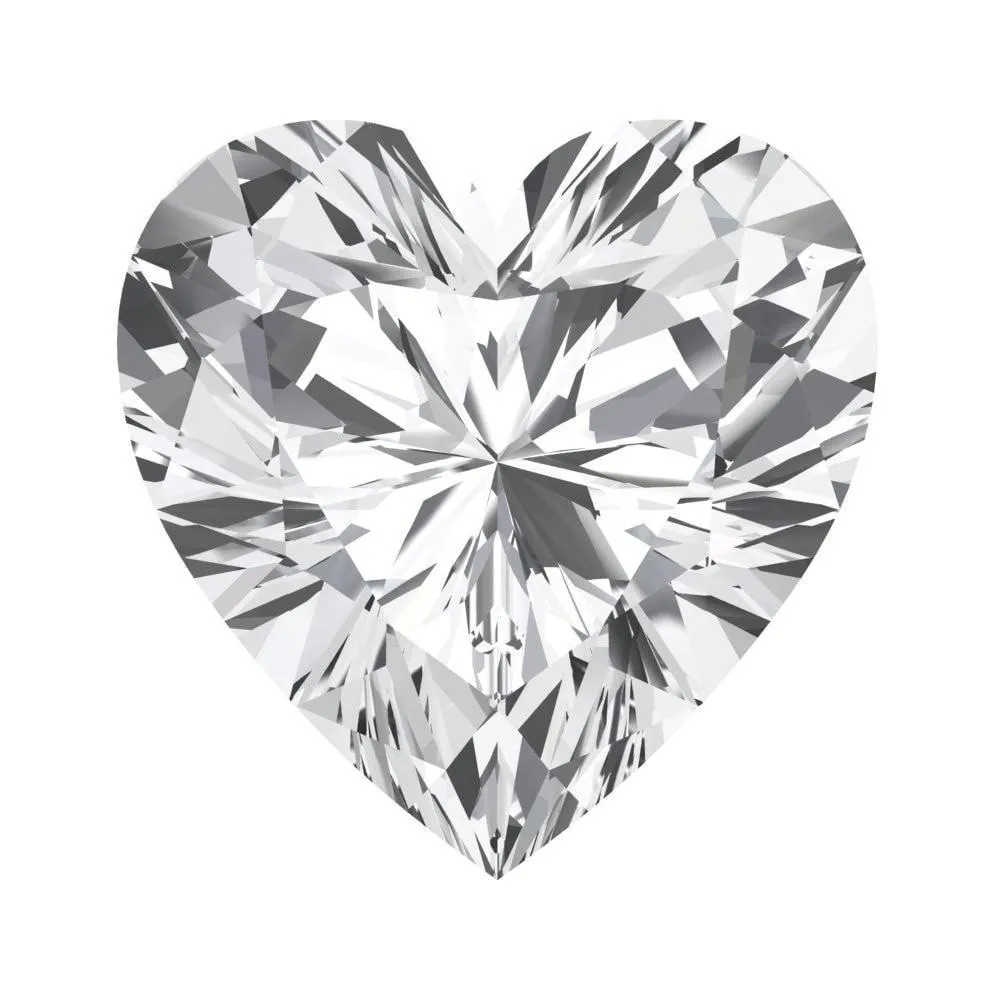 Heart Chatham Lab-Grown White Sapphire Gems