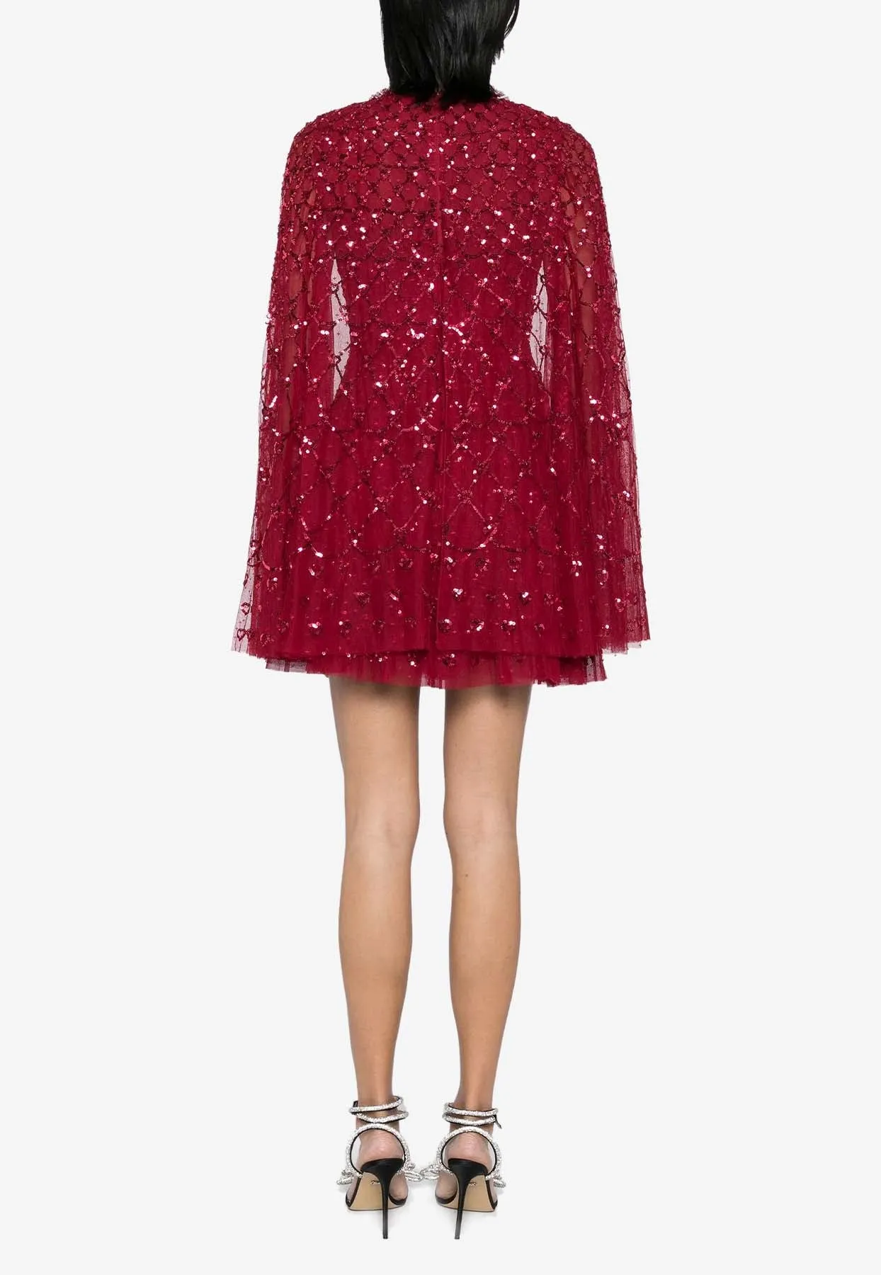 Heart Lattice Micro Mini Dress