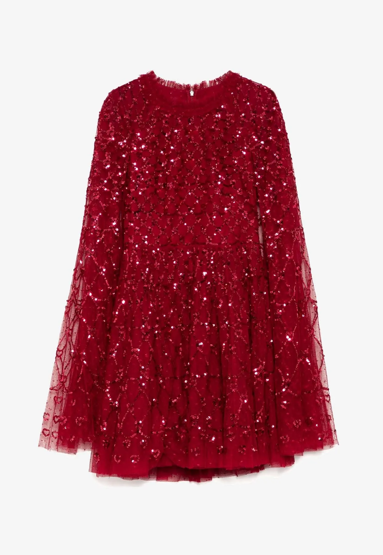 Heart Lattice Micro Mini Dress