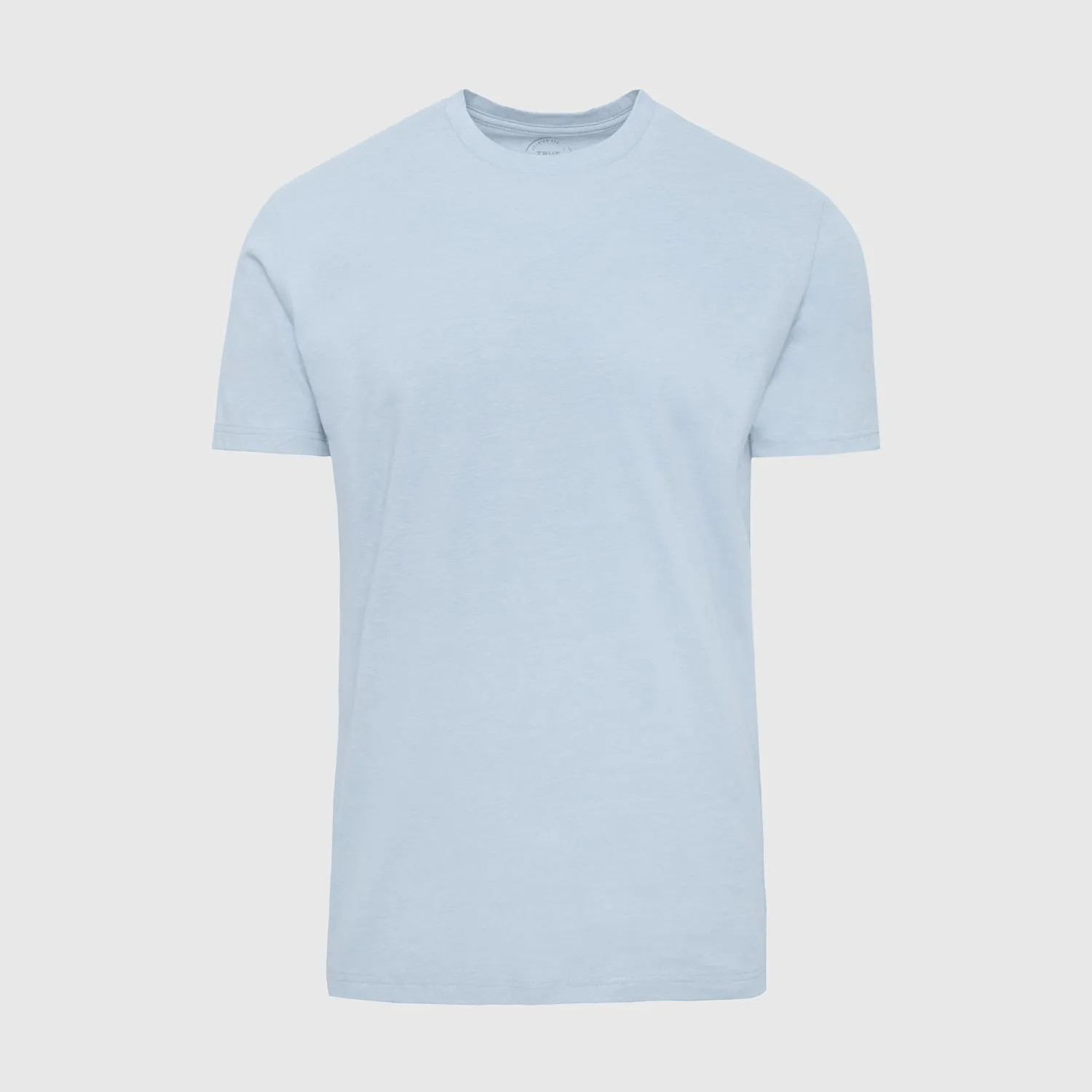Heather Pale Blue Short Sleeve Crew Neck Tee