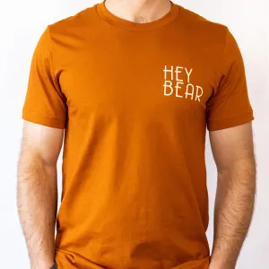 Hey Bear Men's Orange Graphic Relaxed Tee