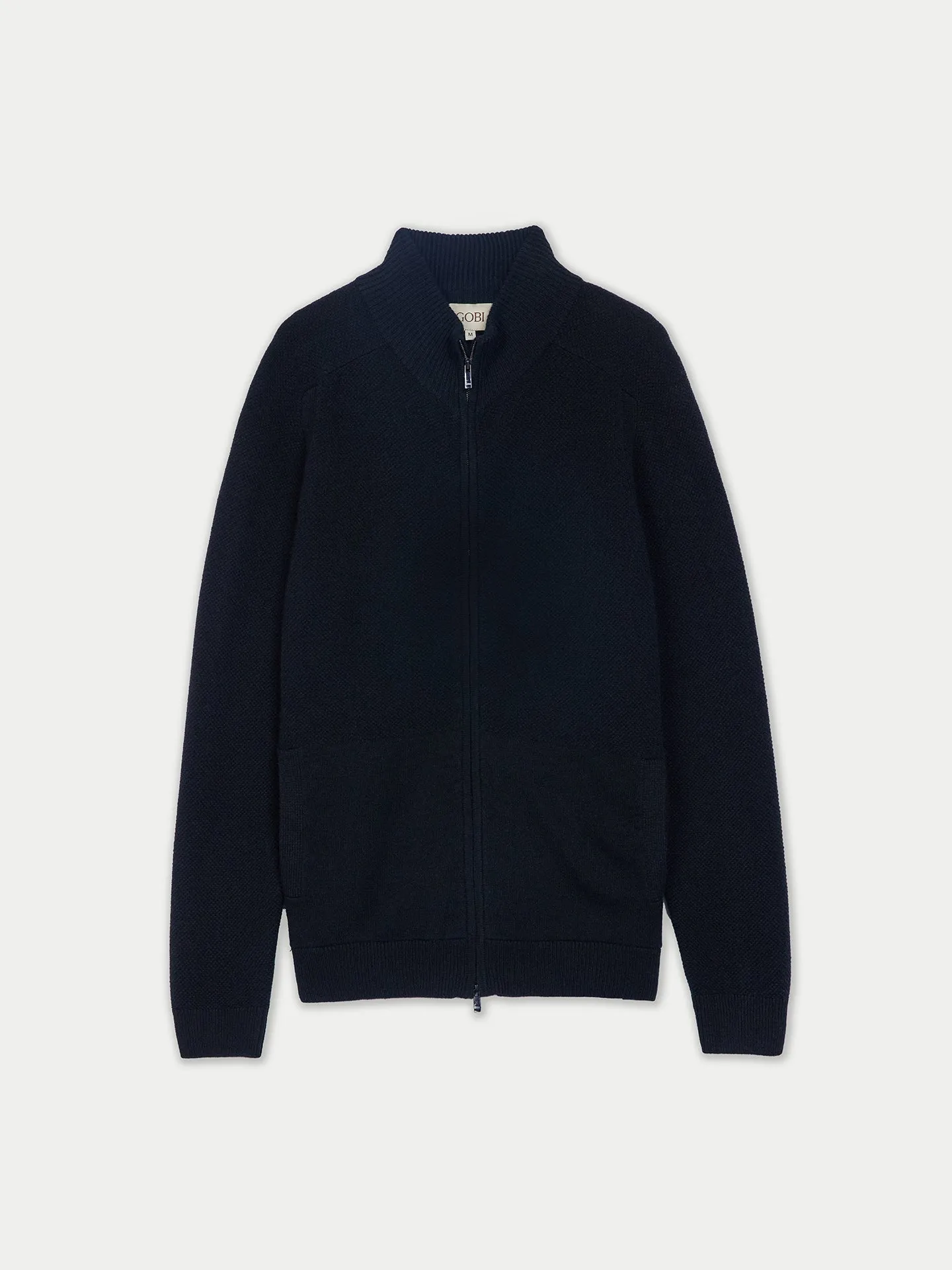 High Neck Full-Zip Cashmere Cardigan