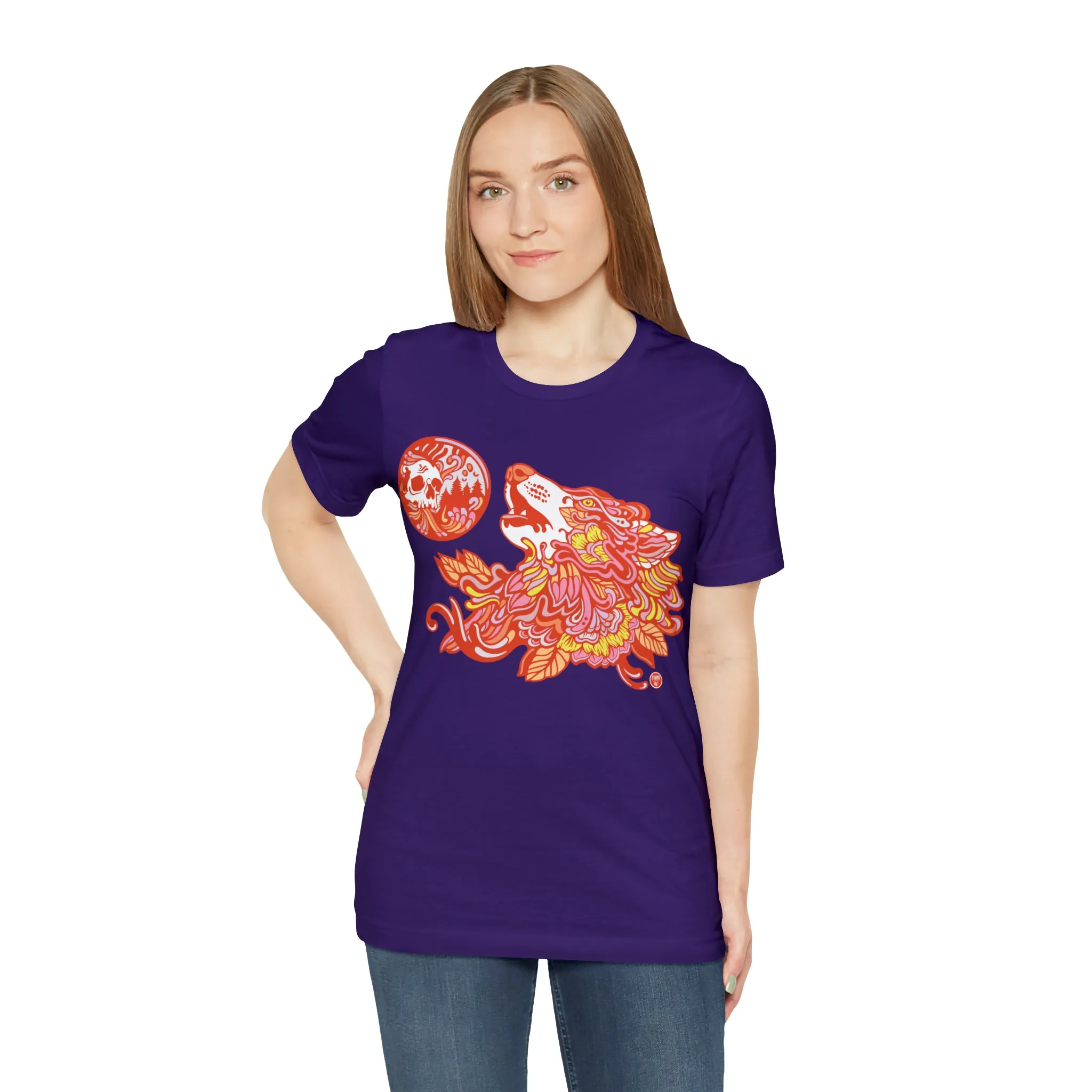 Howl-O-Ween (ORNG) by Chaya Av Unisex Short Sleeve T-Shirt DTG (16 Colors Available)
