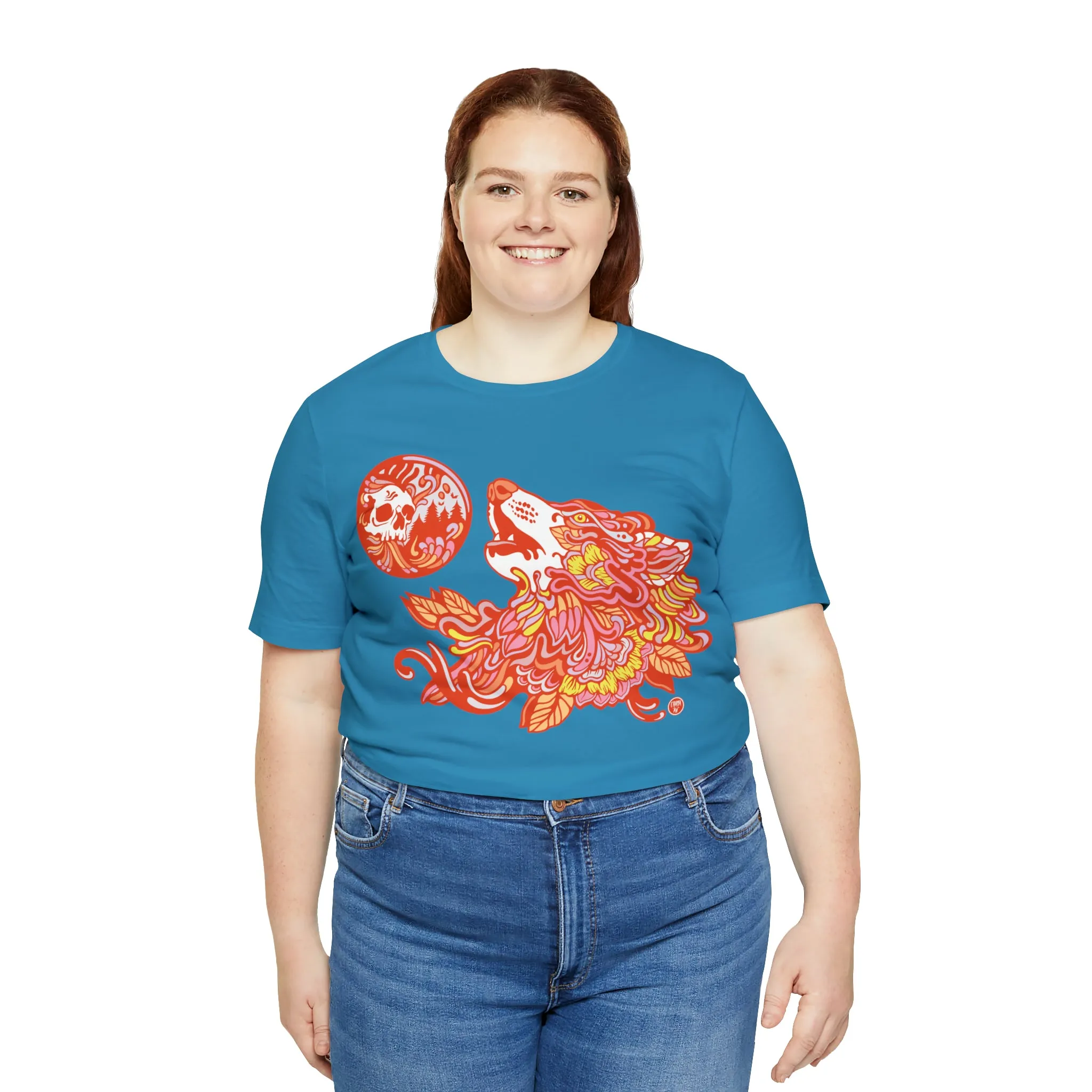 Howl-O-Ween (ORNG) by Chaya Av Unisex Short Sleeve T-Shirt DTG (16 Colors Available)