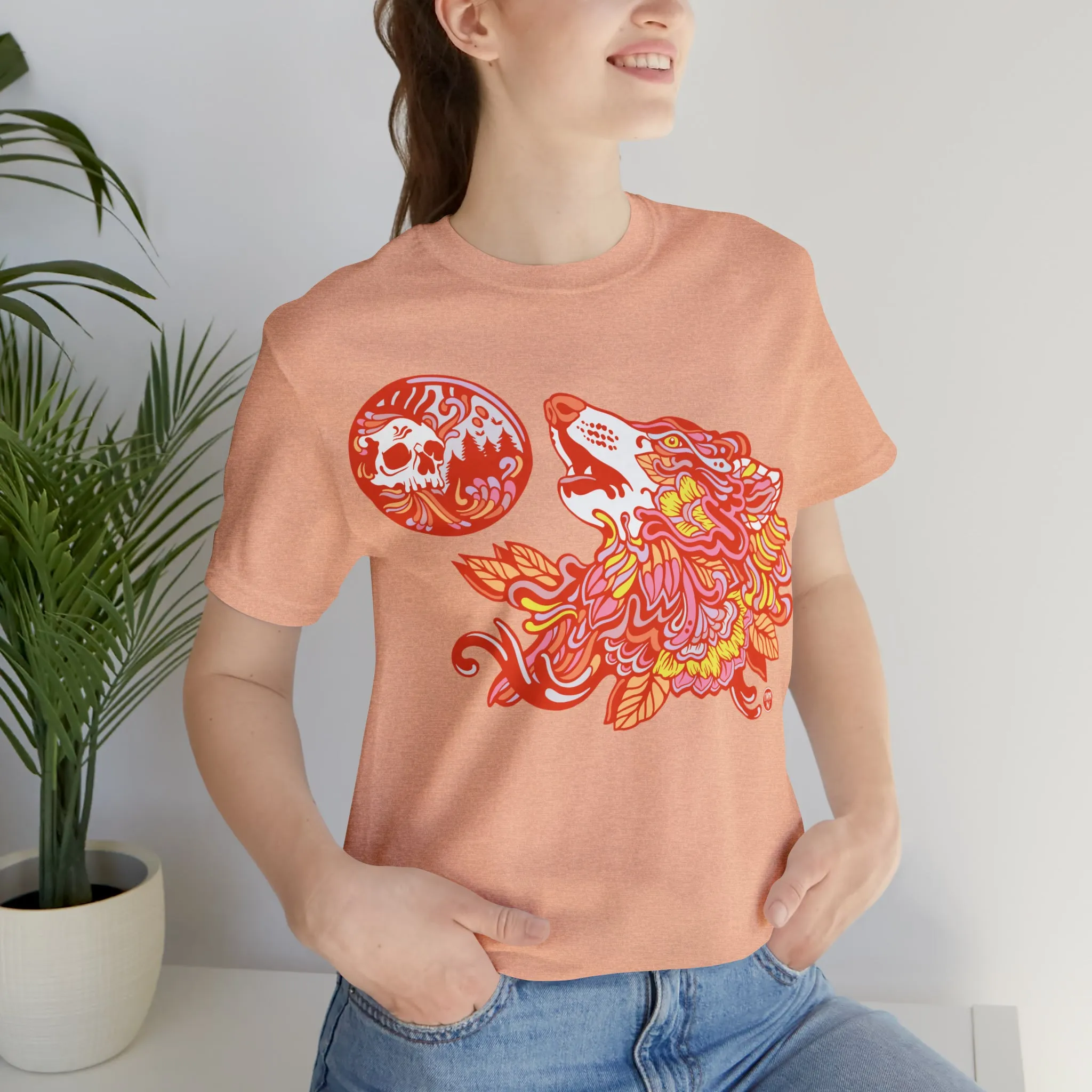 Howl-O-Ween (ORNG) by Chaya Av Unisex Short Sleeve T-Shirt DTG (16 Colors Available)