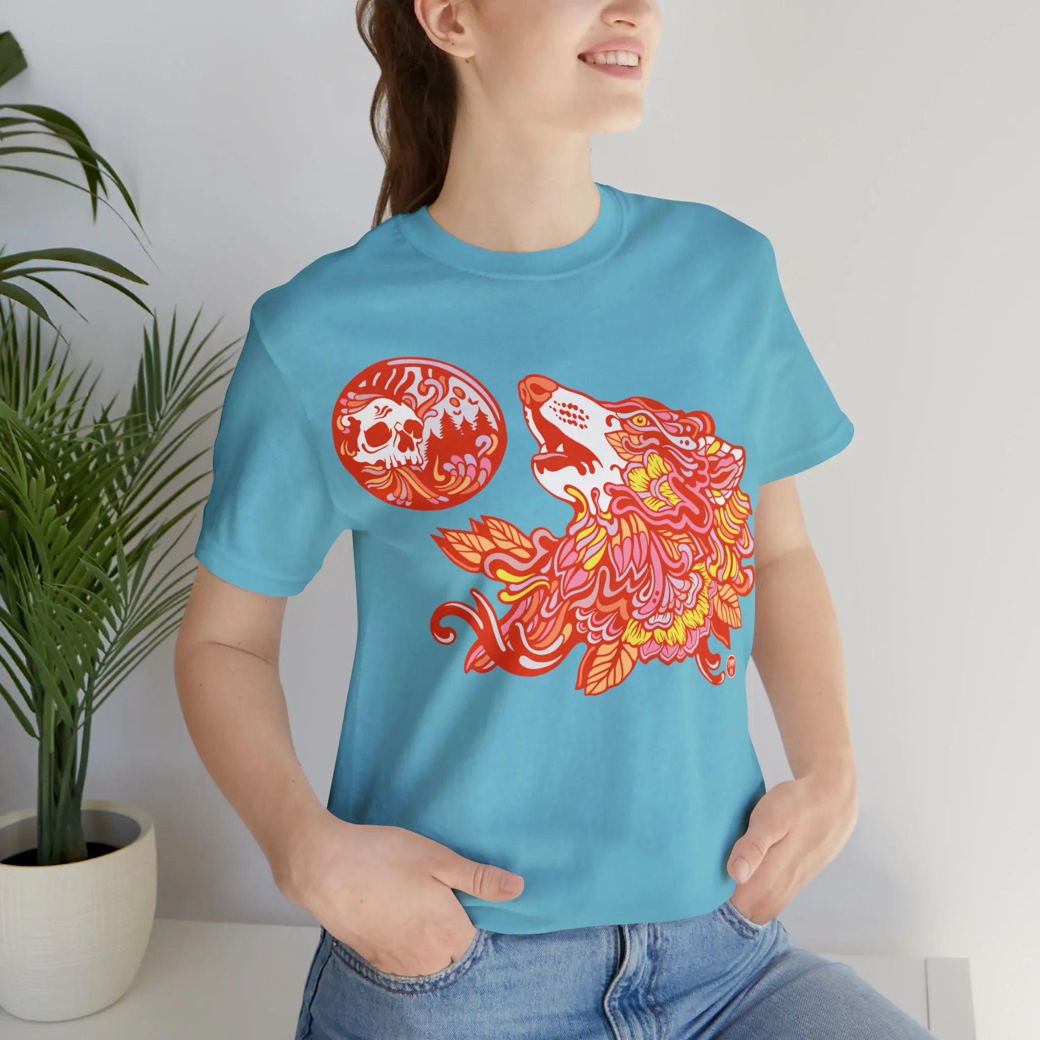 Howl-O-Ween (ORNG) by Chaya Av Unisex Short Sleeve T-Shirt DTG (16 Colors Available)