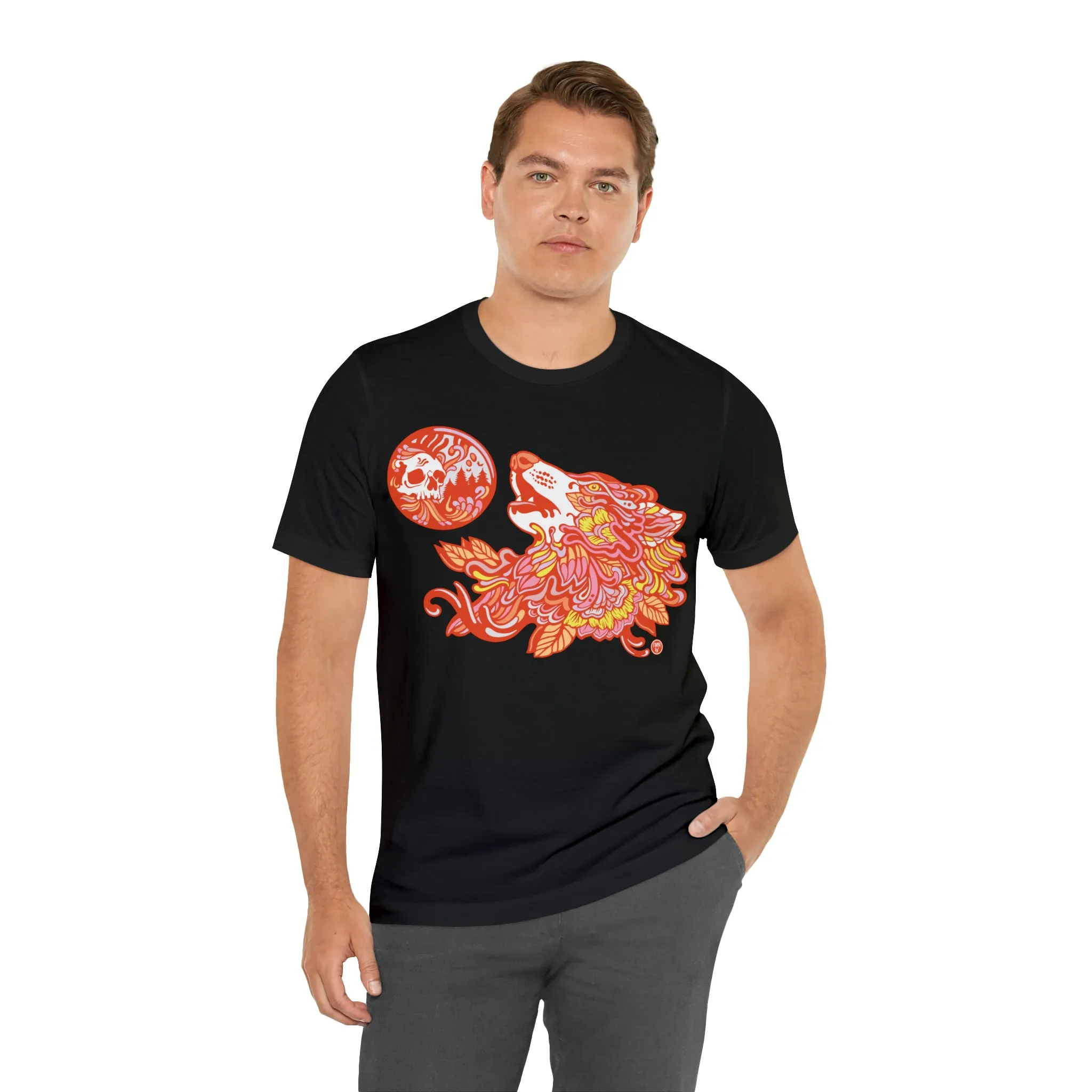 Howl-O-Ween (ORNG) by Chaya Av Unisex Short Sleeve T-Shirt DTG (16 Colors Available)