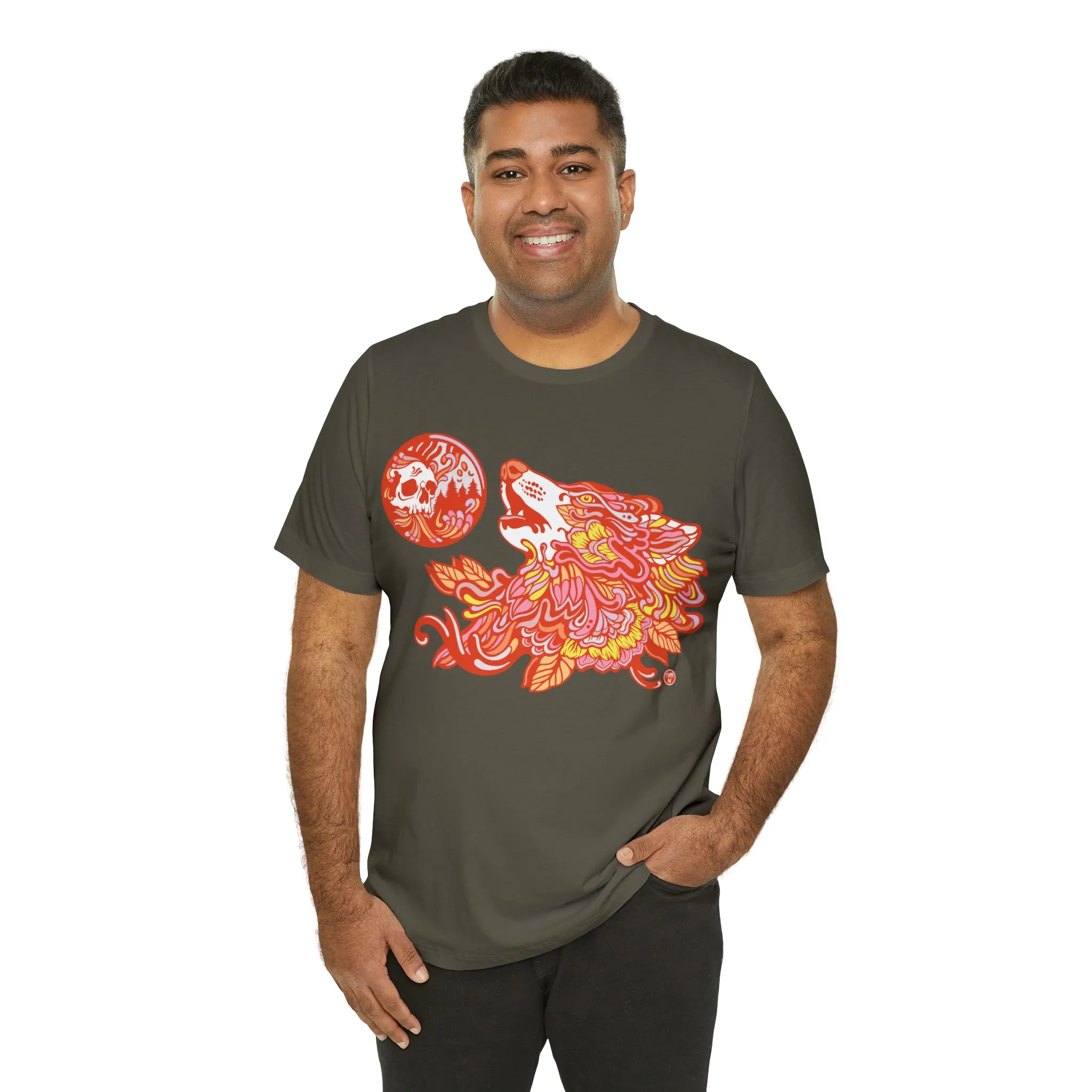 Howl-O-Ween (ORNG) by Chaya Av Unisex Short Sleeve T-Shirt DTG (16 Colors Available)