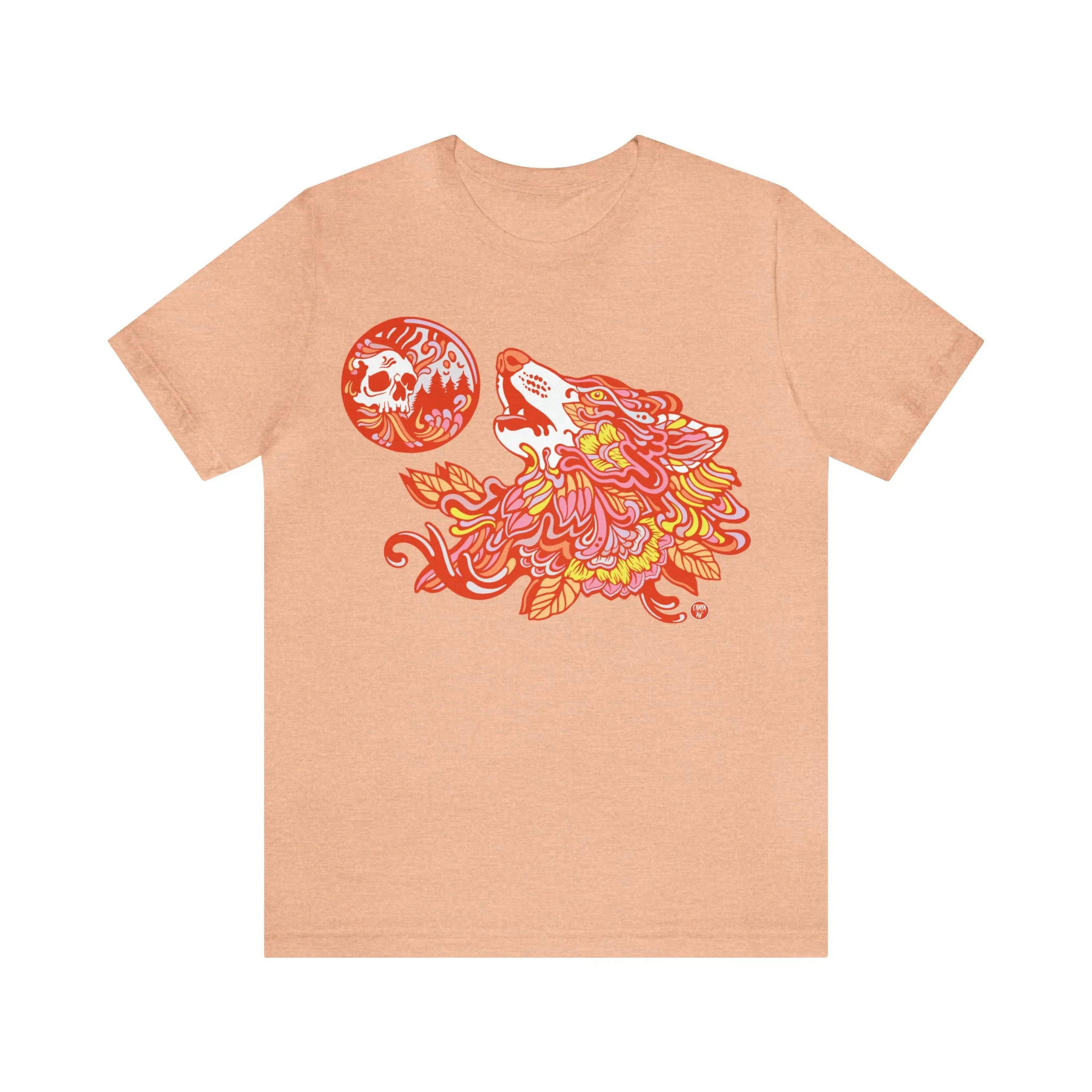 Howl-O-Ween (ORNG) by Chaya Av Unisex Short Sleeve T-Shirt DTG (16 Colors Available)