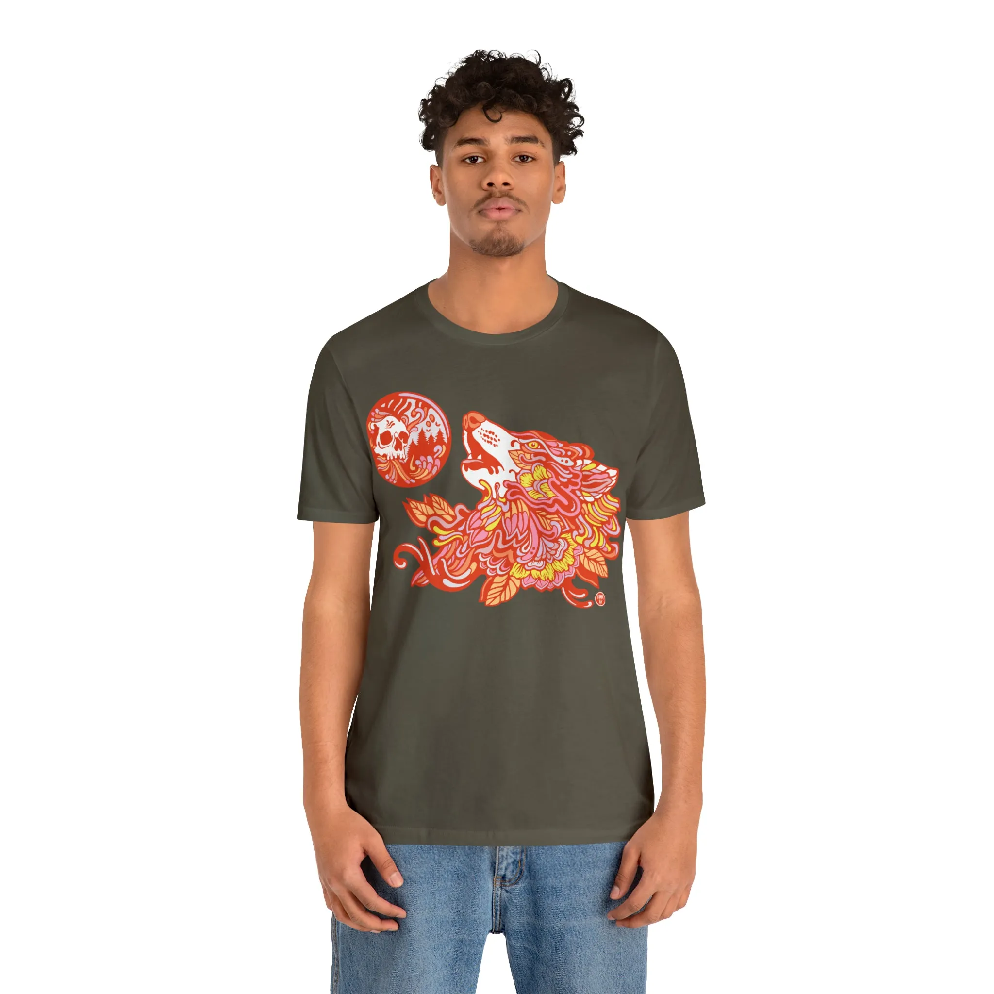 Howl-O-Ween (ORNG) by Chaya Av Unisex Short Sleeve T-Shirt DTG (16 Colors Available)