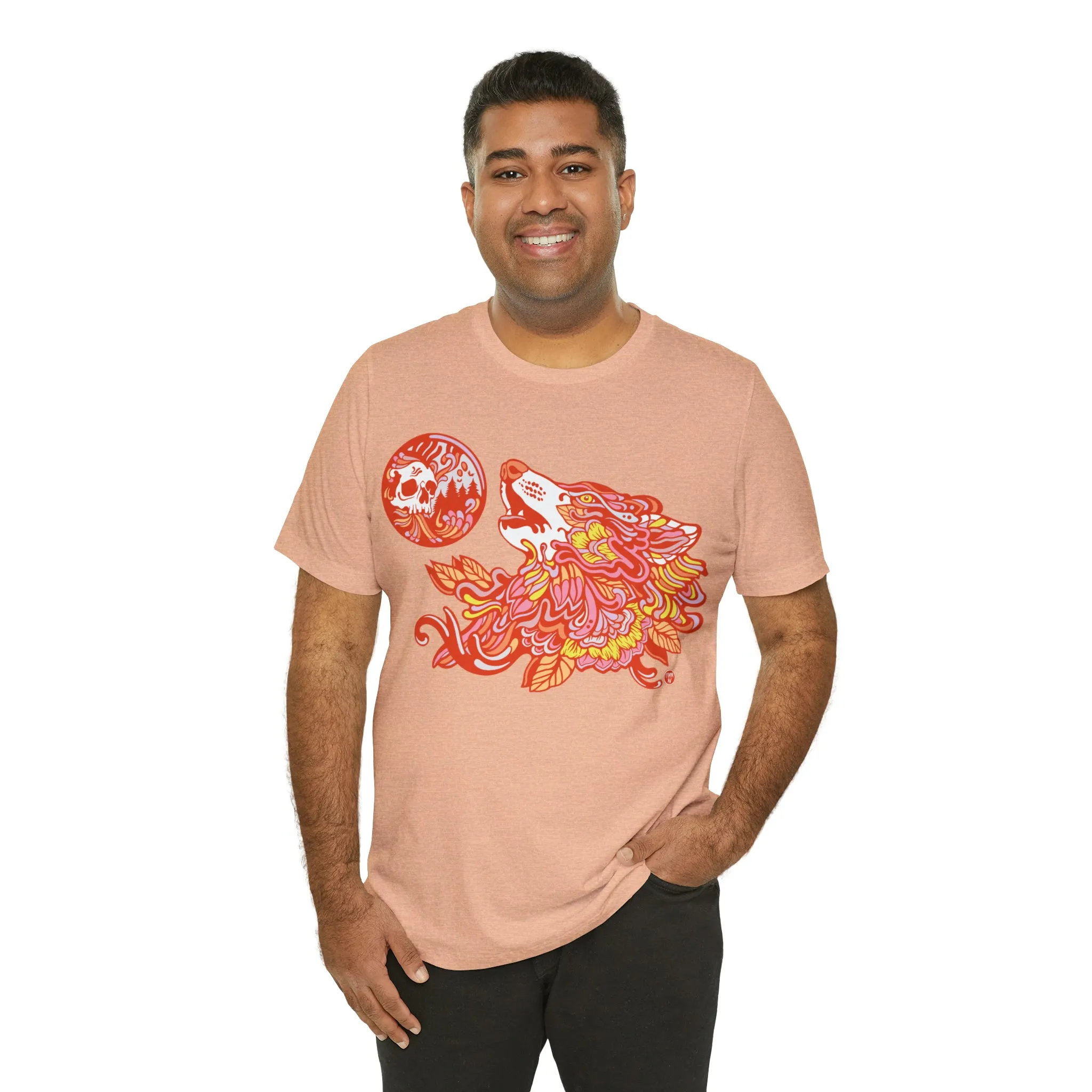 Howl-O-Ween (ORNG) by Chaya Av Unisex Short Sleeve T-Shirt DTG (16 Colors Available)