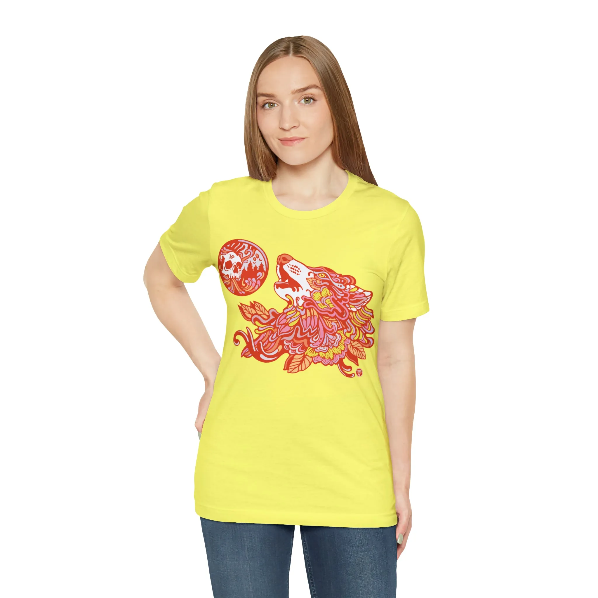 Howl-O-Ween (ORNG) by Chaya Av Unisex Short Sleeve T-Shirt DTG (16 Colors Available)