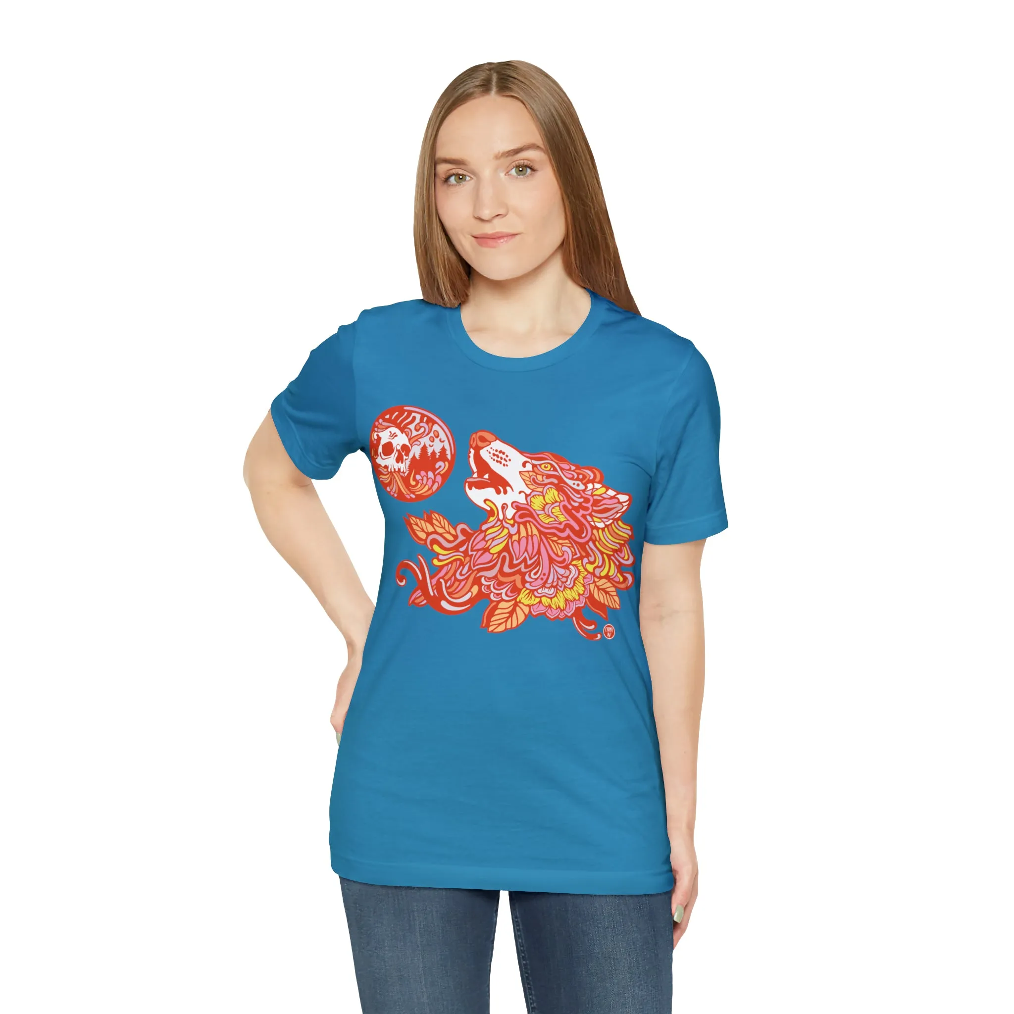 Howl-O-Ween (ORNG) by Chaya Av Unisex Short Sleeve T-Shirt DTG (16 Colors Available)