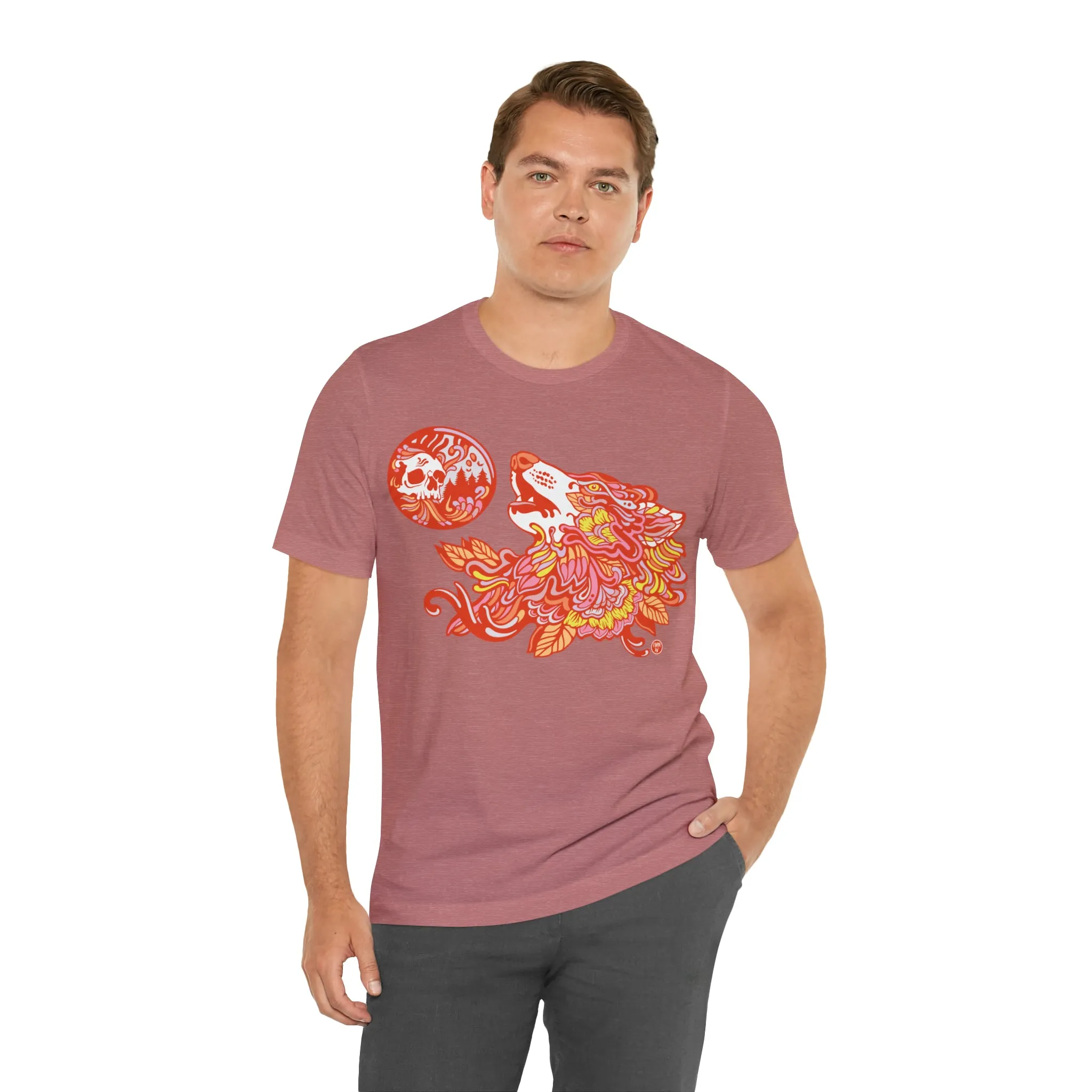 Howl-O-Ween (ORNG) by Chaya Av Unisex Short Sleeve T-Shirt DTG (16 Colors Available)