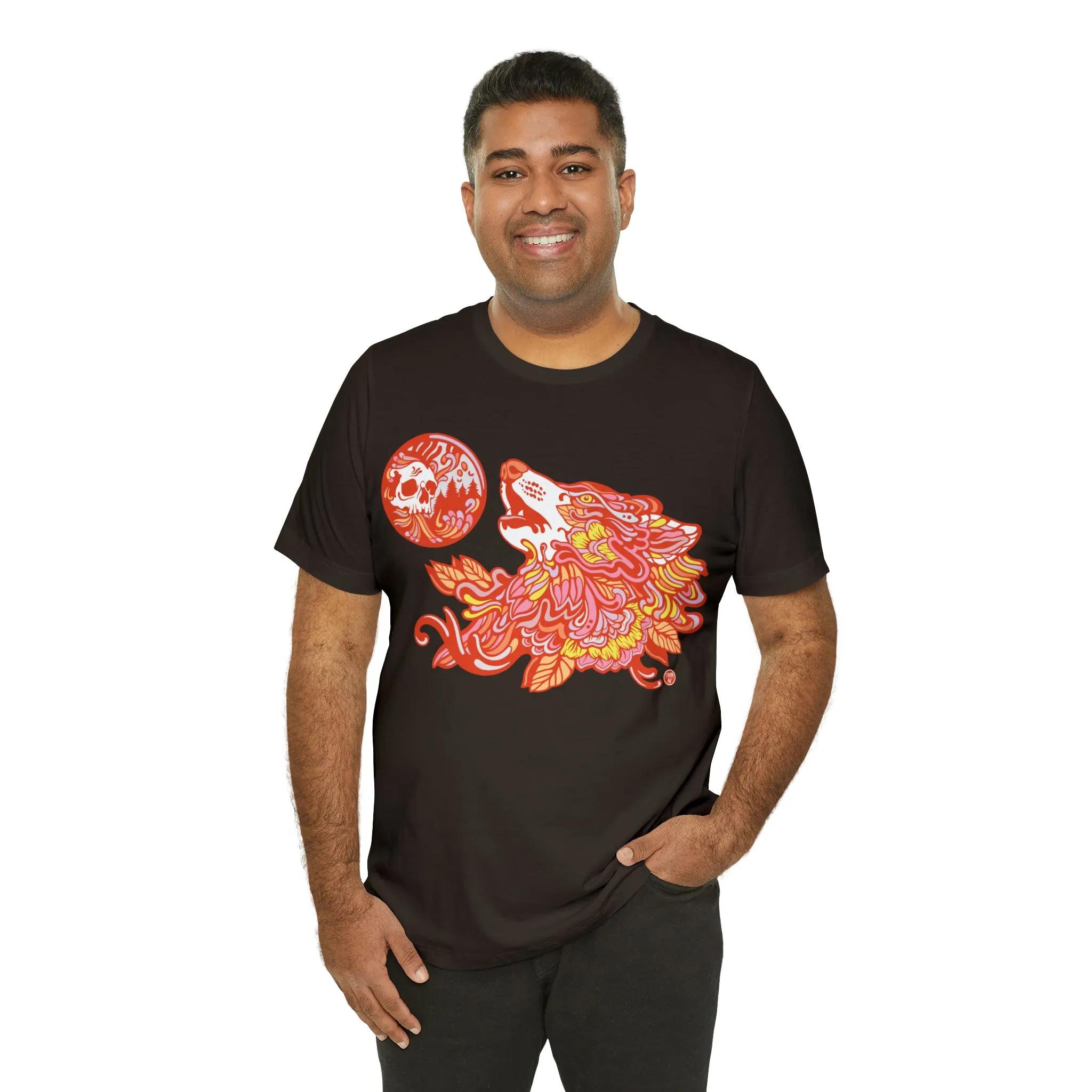 Howl-O-Ween (ORNG) by Chaya Av Unisex Short Sleeve T-Shirt DTG (16 Colors Available)