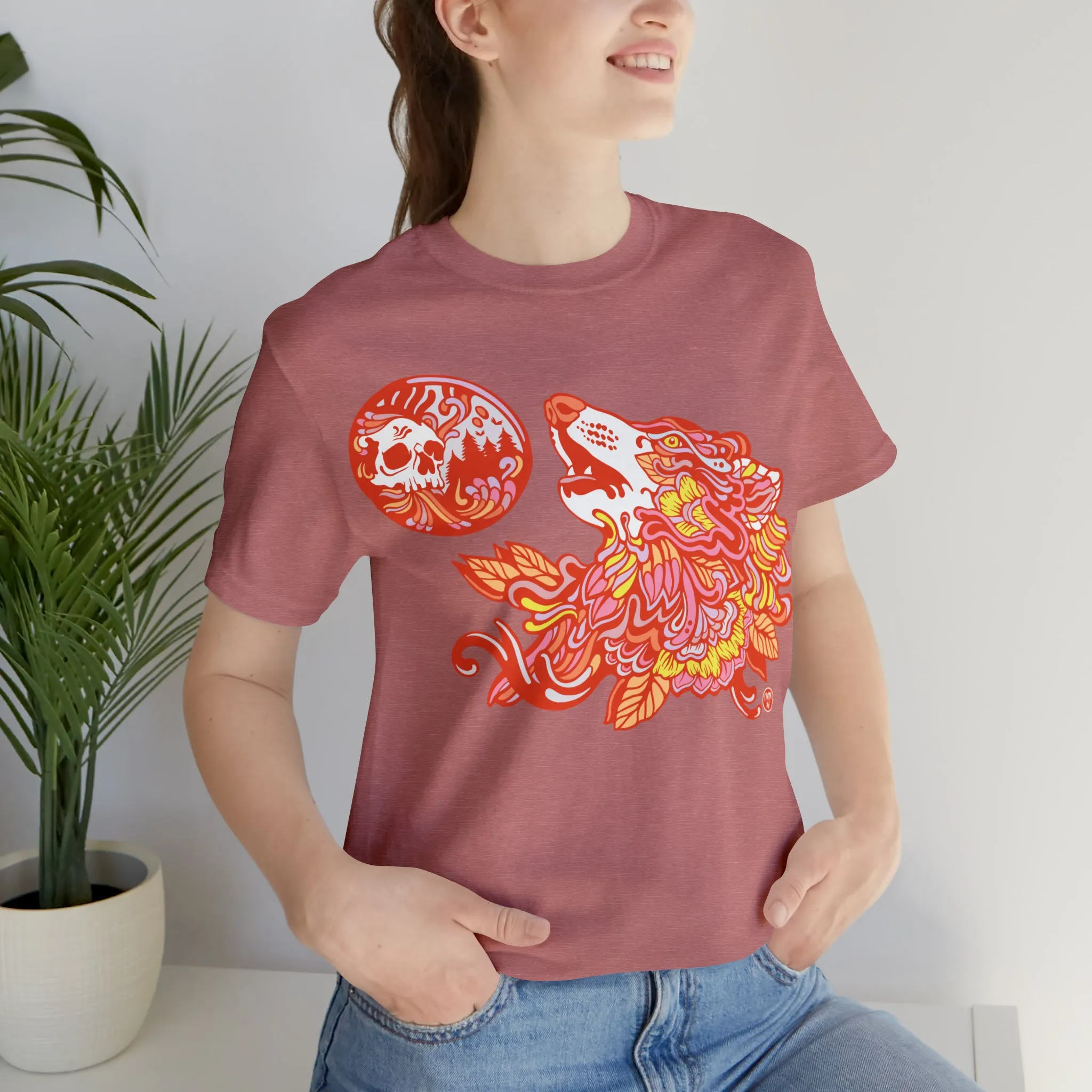 Howl-O-Ween (ORNG) by Chaya Av Unisex Short Sleeve T-Shirt DTG (16 Colors Available)