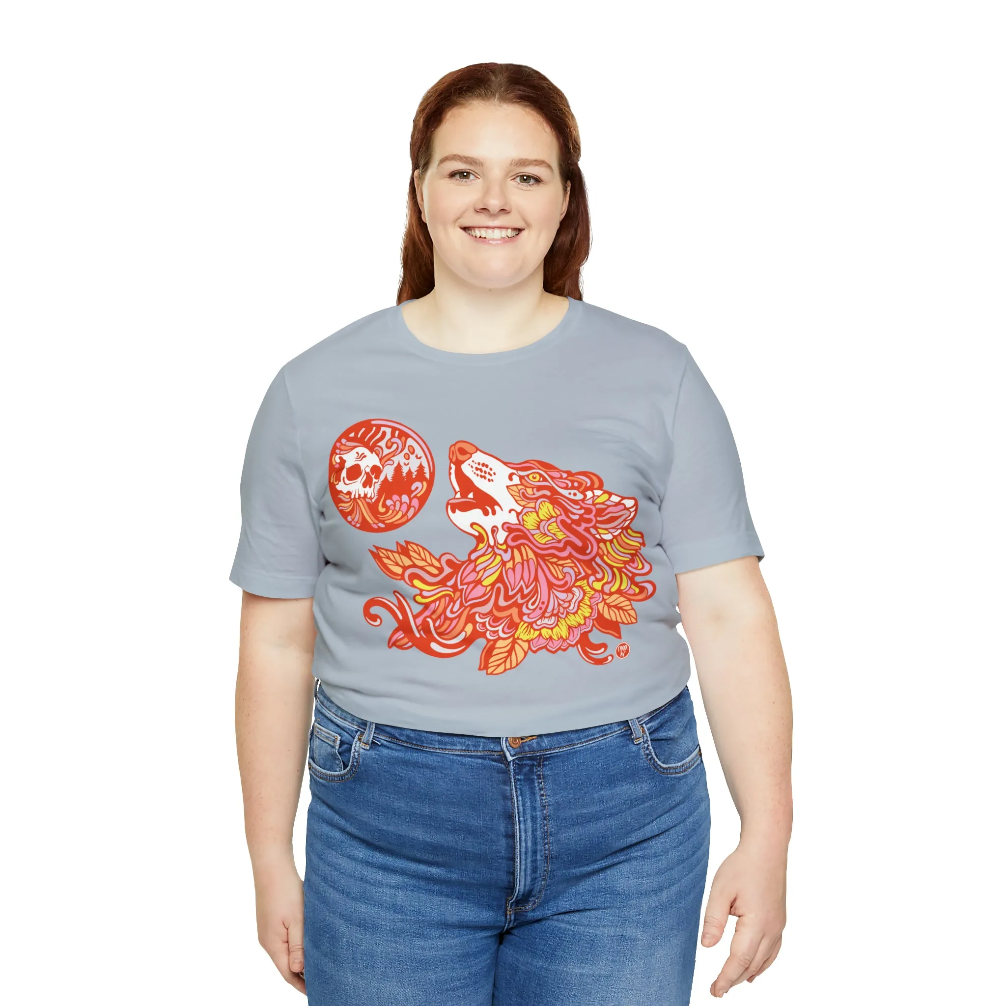 Howl-O-Ween (ORNG) by Chaya Av Unisex Short Sleeve T-Shirt DTG (16 Colors Available)