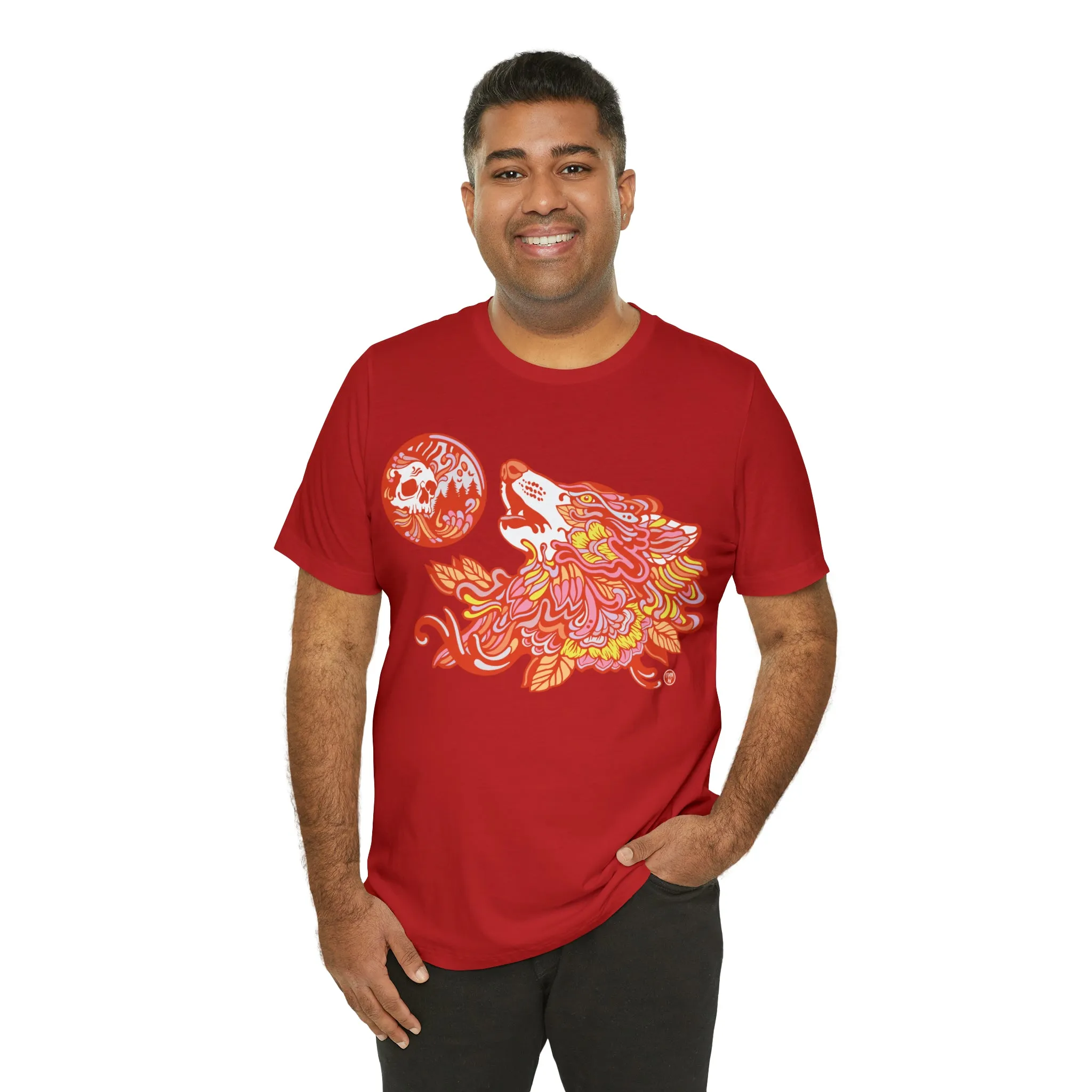 Howl-O-Ween (ORNG) by Chaya Av Unisex Short Sleeve T-Shirt DTG (16 Colors Available)