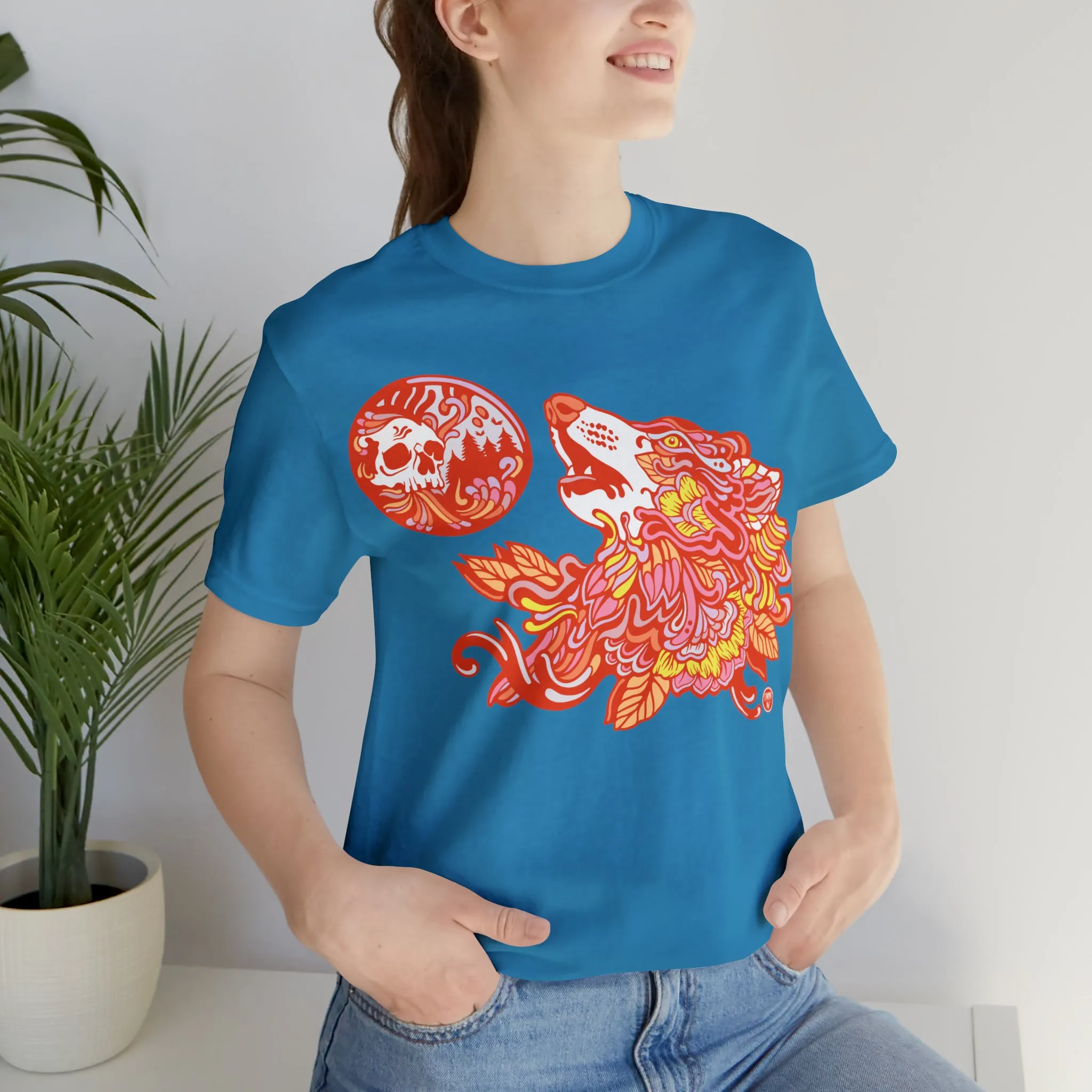 Howl-O-Ween (ORNG) by Chaya Av Unisex Short Sleeve T-Shirt DTG (16 Colors Available)