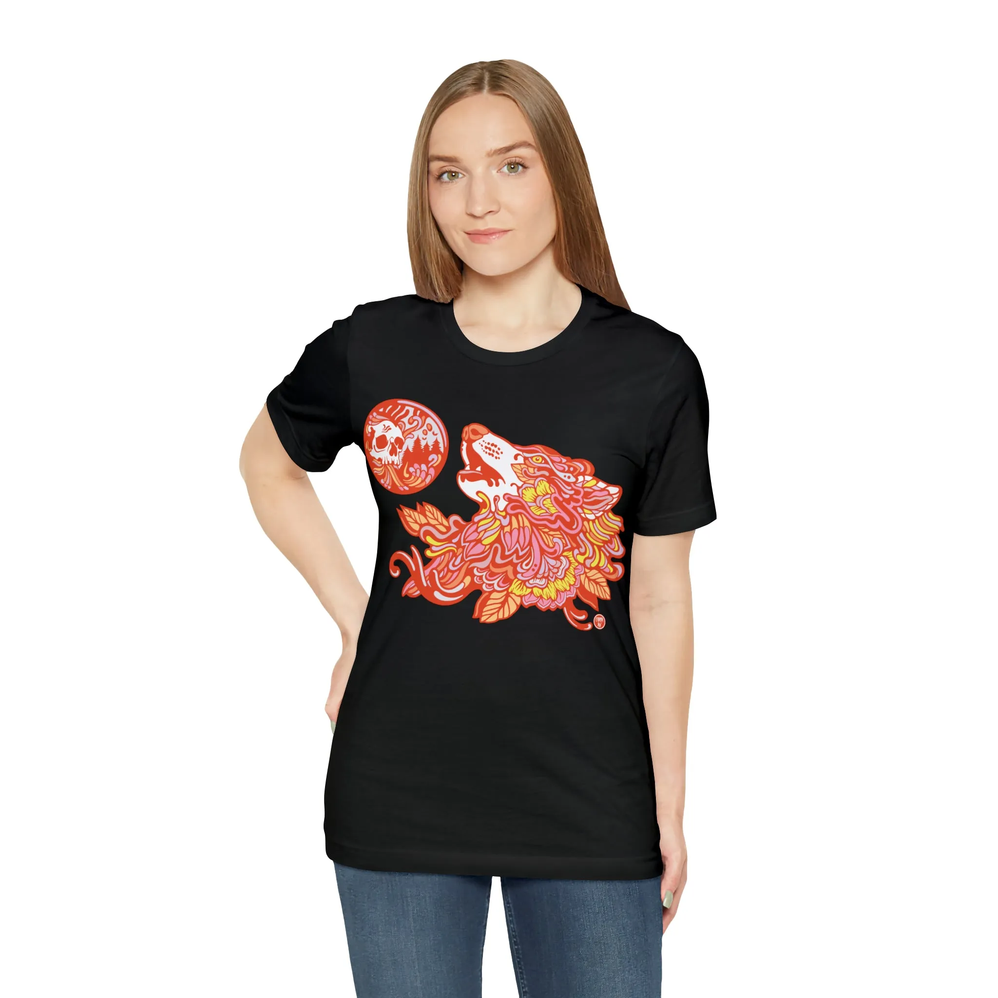 Howl-O-Ween (ORNG) by Chaya Av Unisex Short Sleeve T-Shirt DTG (16 Colors Available)