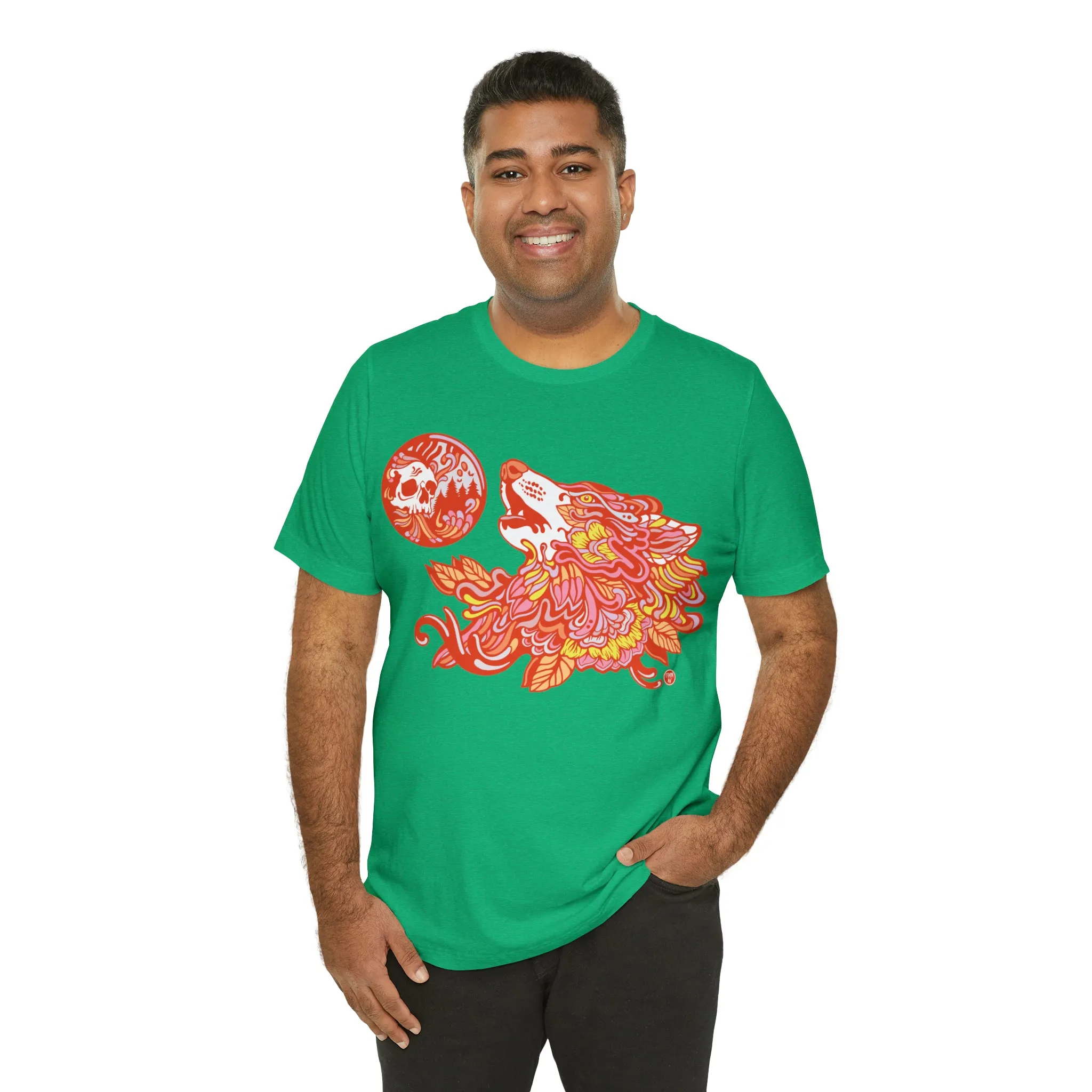 Howl-O-Ween (ORNG) by Chaya Av Unisex Short Sleeve T-Shirt DTG (16 Colors Available)