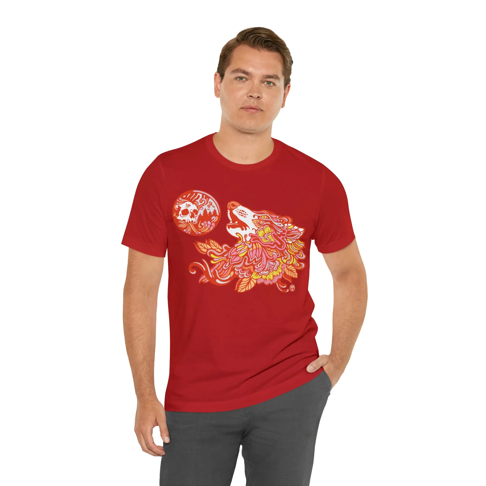 Howl-O-Ween (ORNG) by Chaya Av Unisex Short Sleeve T-Shirt DTG (16 Colors Available)