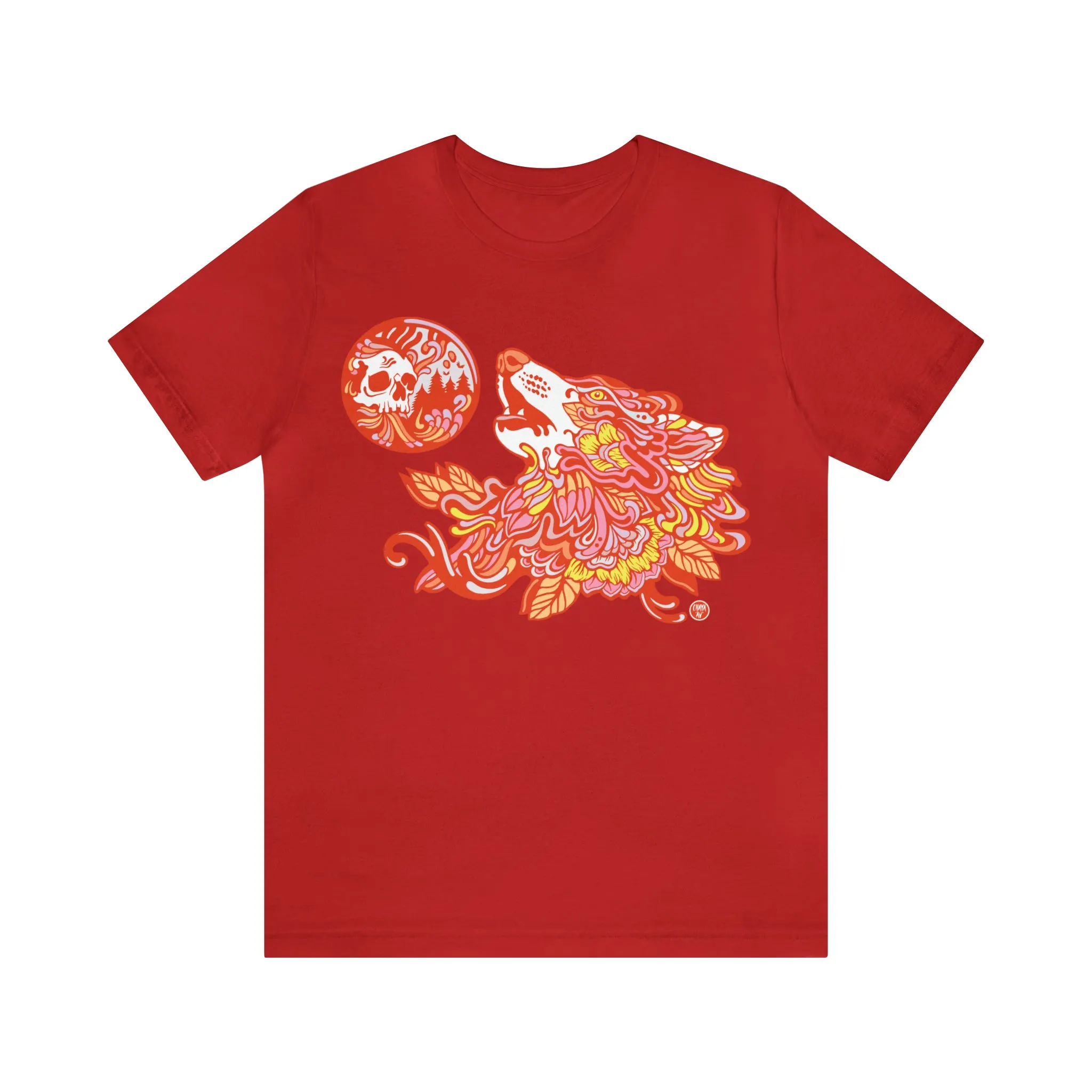 Howl-O-Ween (ORNG) by Chaya Av Unisex Short Sleeve T-Shirt DTG (16 Colors Available)