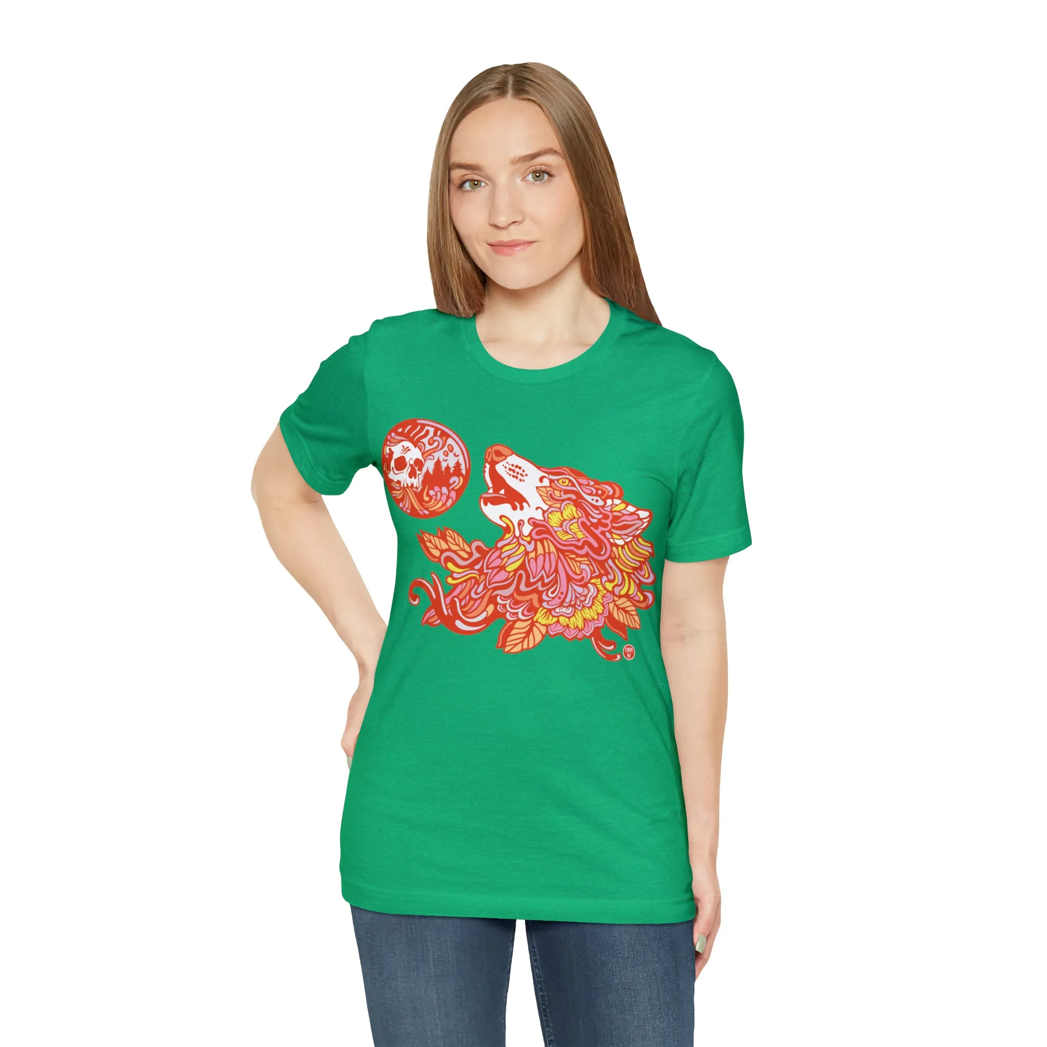 Howl-O-Ween (ORNG) by Chaya Av Unisex Short Sleeve T-Shirt DTG (16 Colors Available)