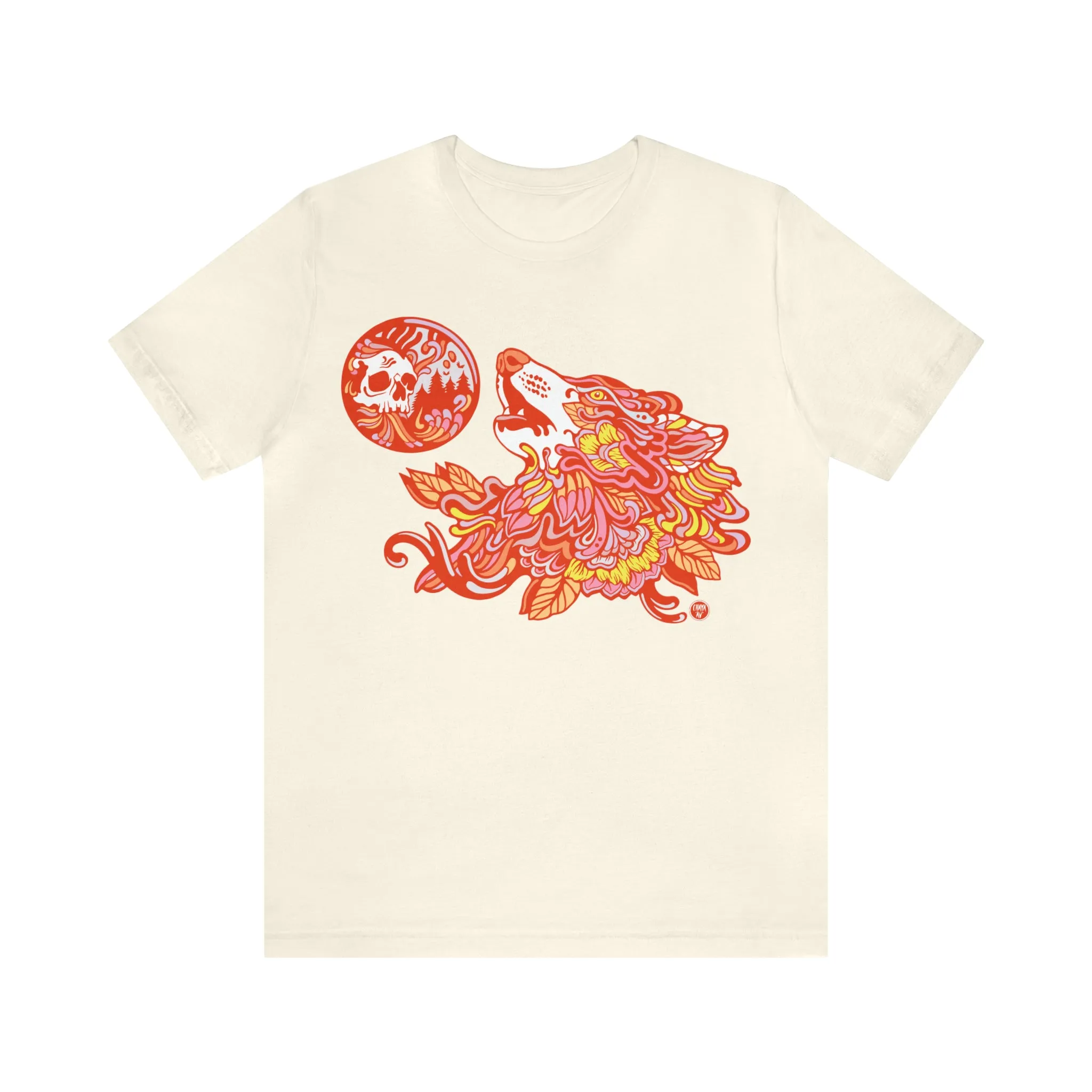 Howl-O-Ween (ORNG) by Chaya Av Unisex Short Sleeve T-Shirt DTG (16 Colors Available)