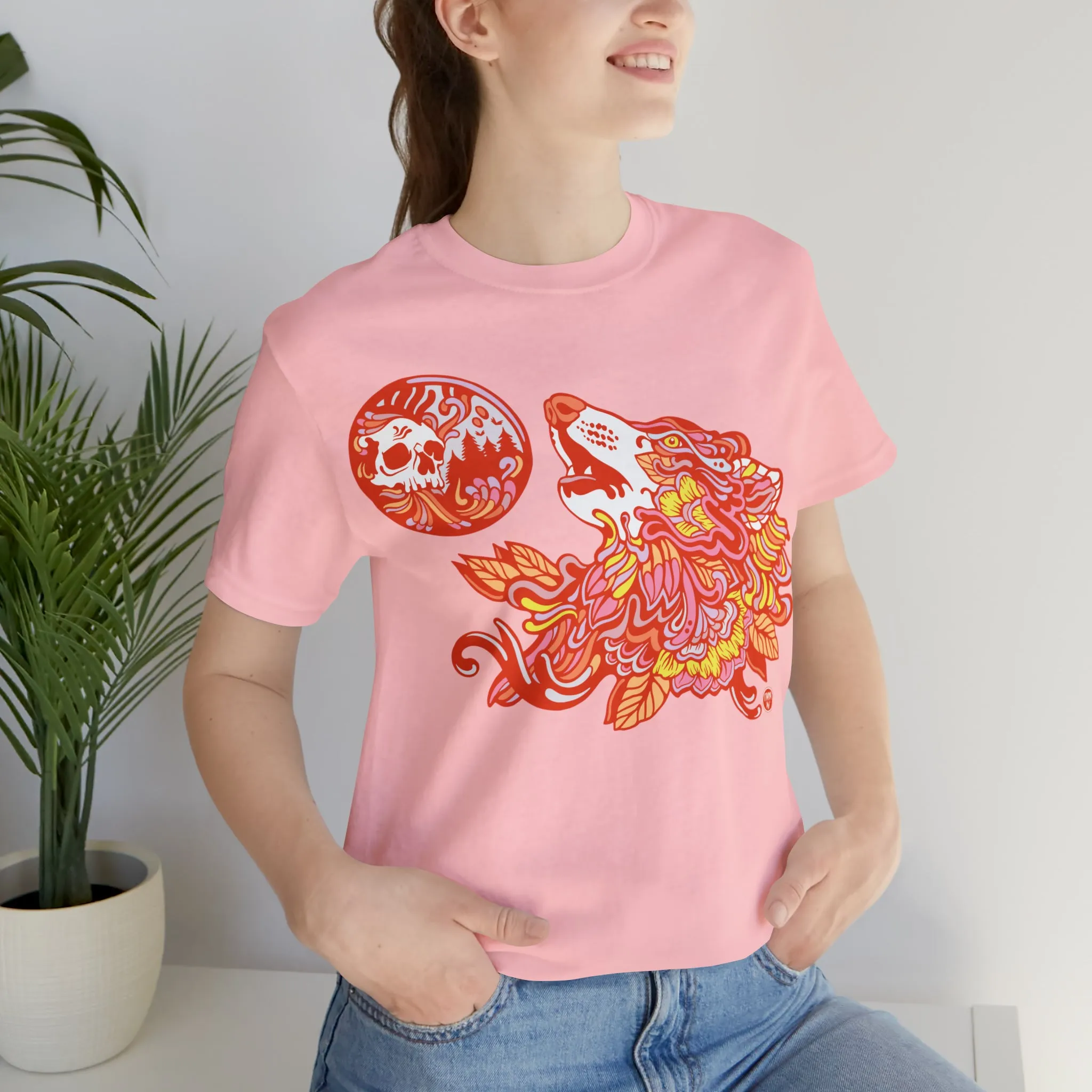 Howl-O-Ween (ORNG) by Chaya Av Unisex Short Sleeve T-Shirt DTG (16 Colors Available)
